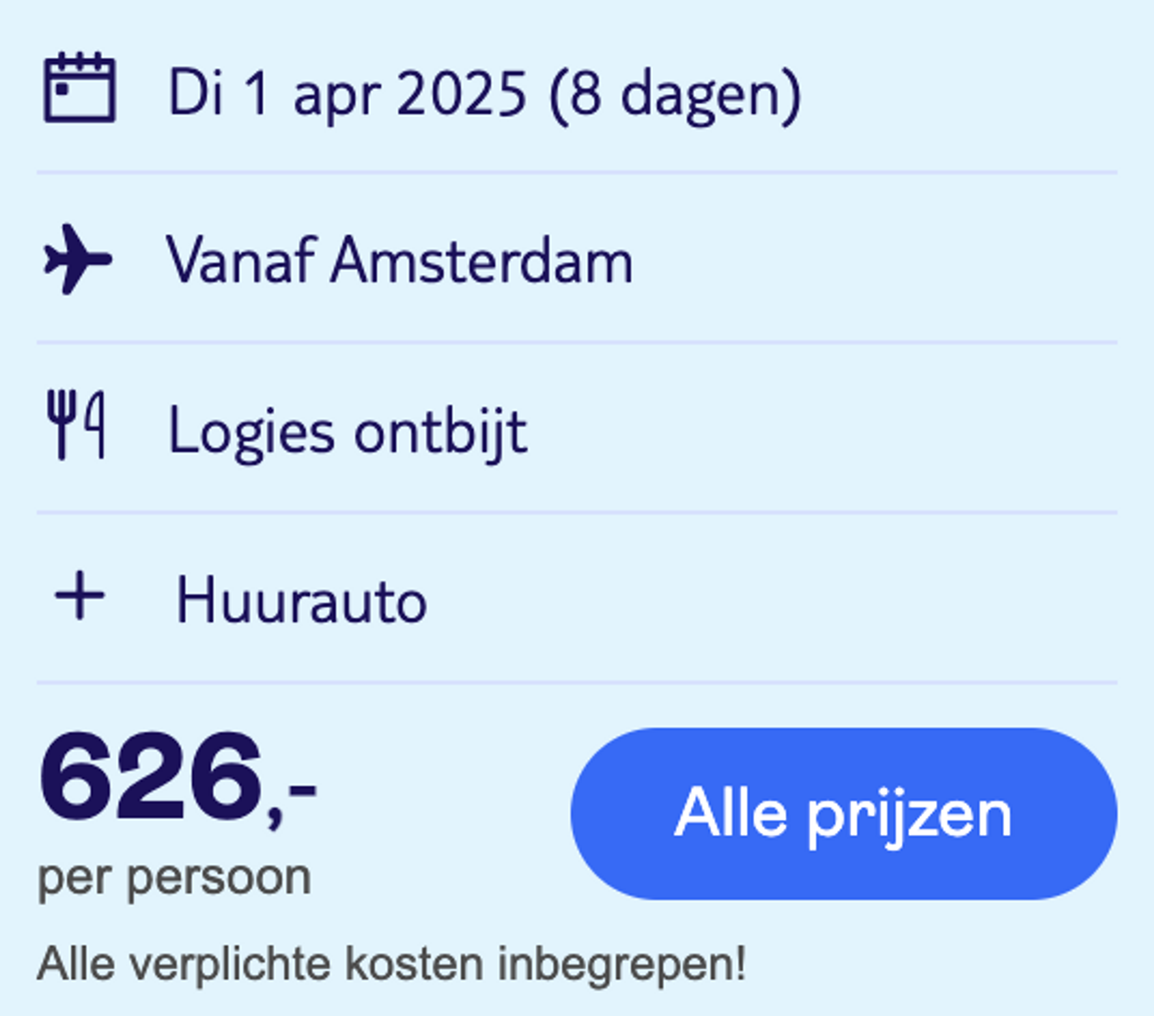 Boekingsvoorbeeld