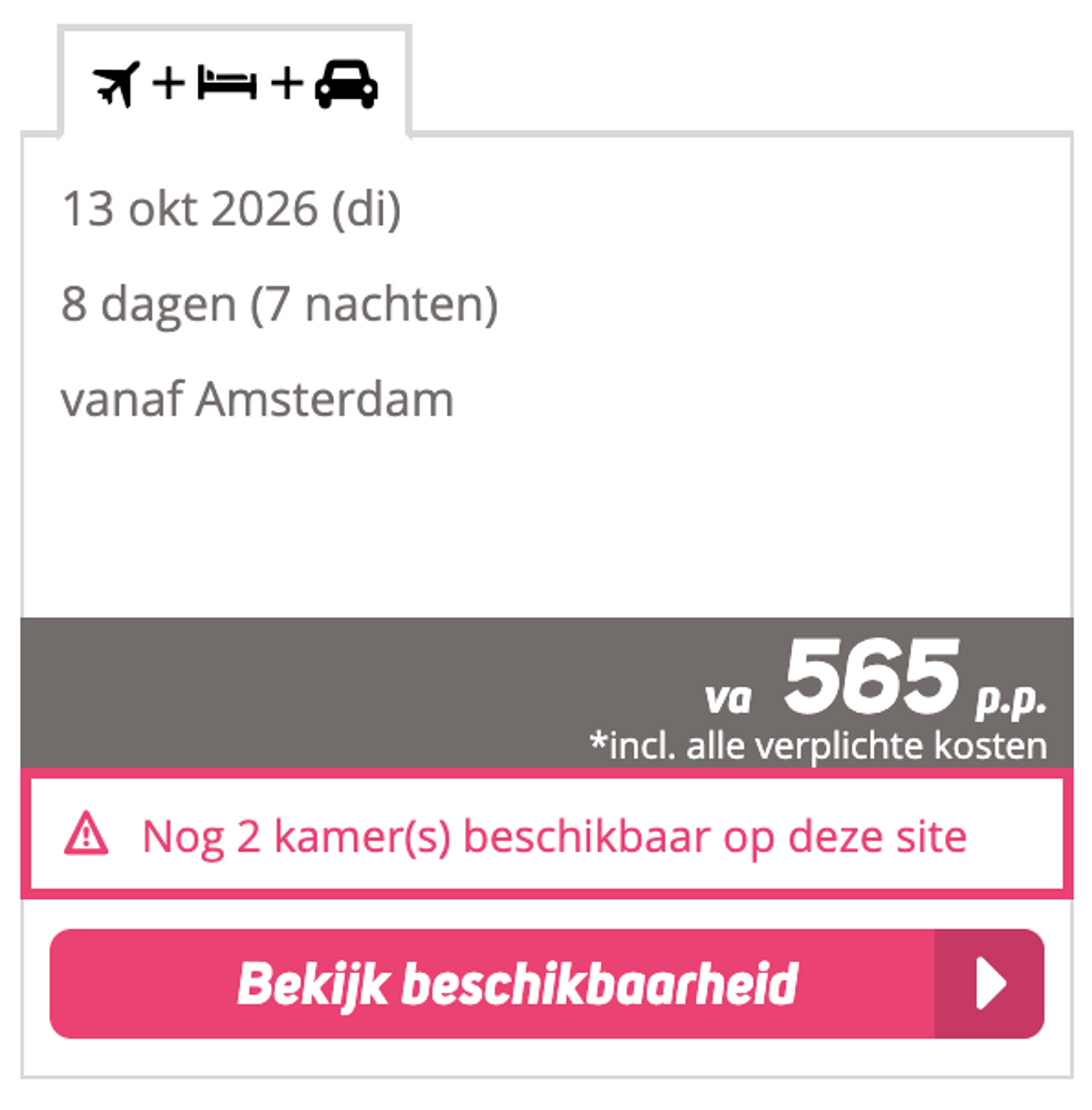 Boekingsvoorbeeld