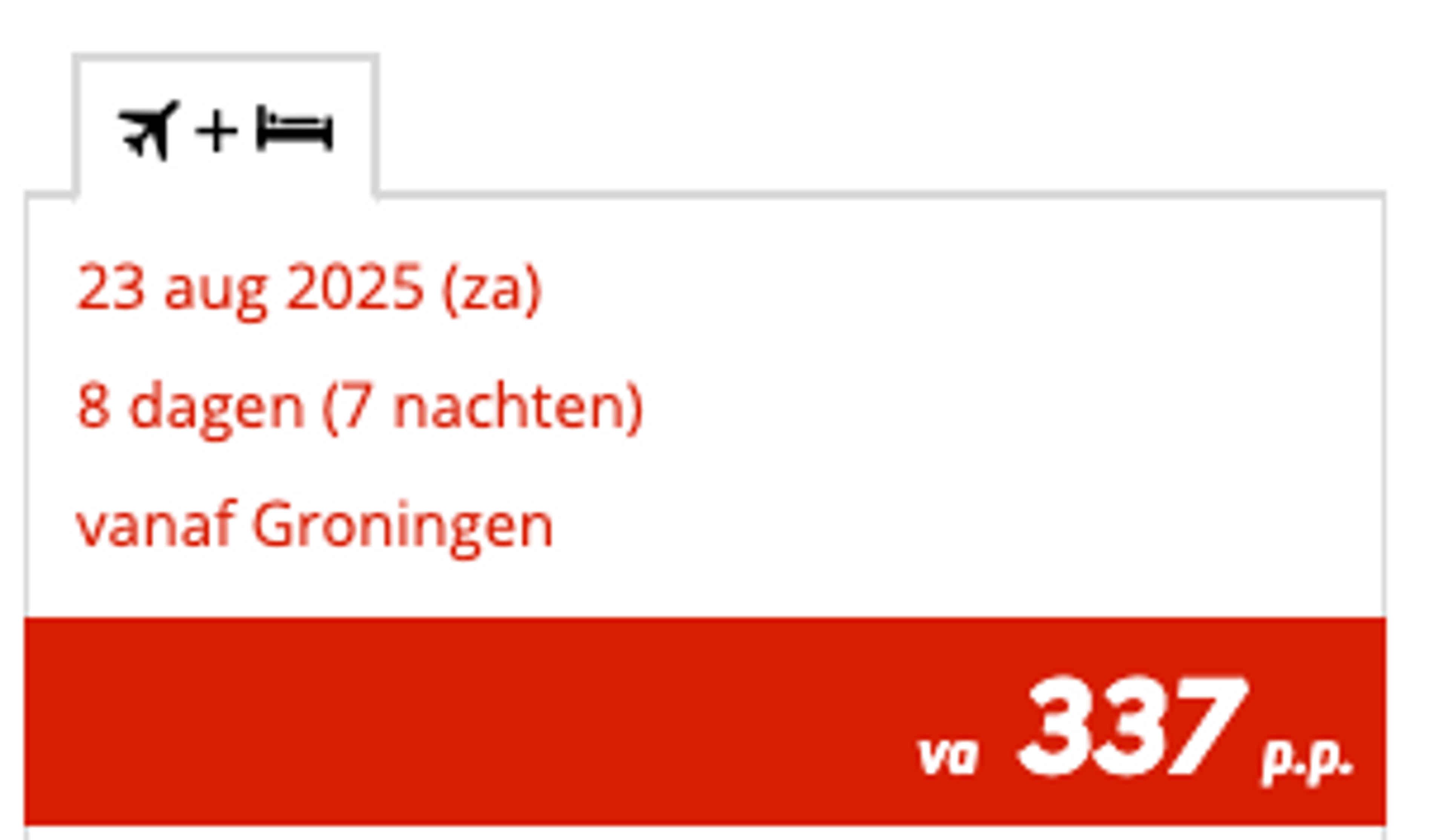 Boekingsvoorbeeld