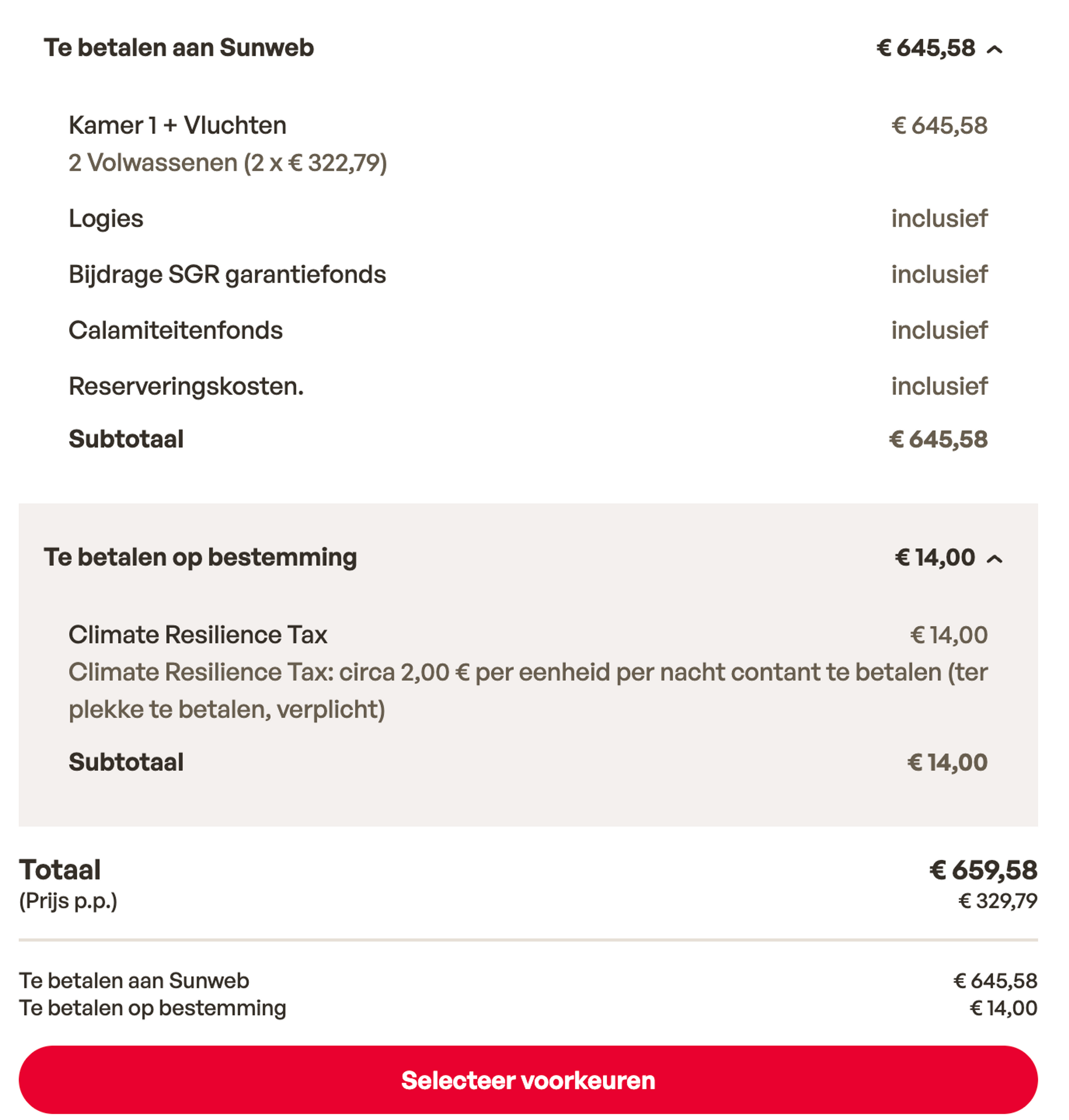 Boekingsvoorbeeld