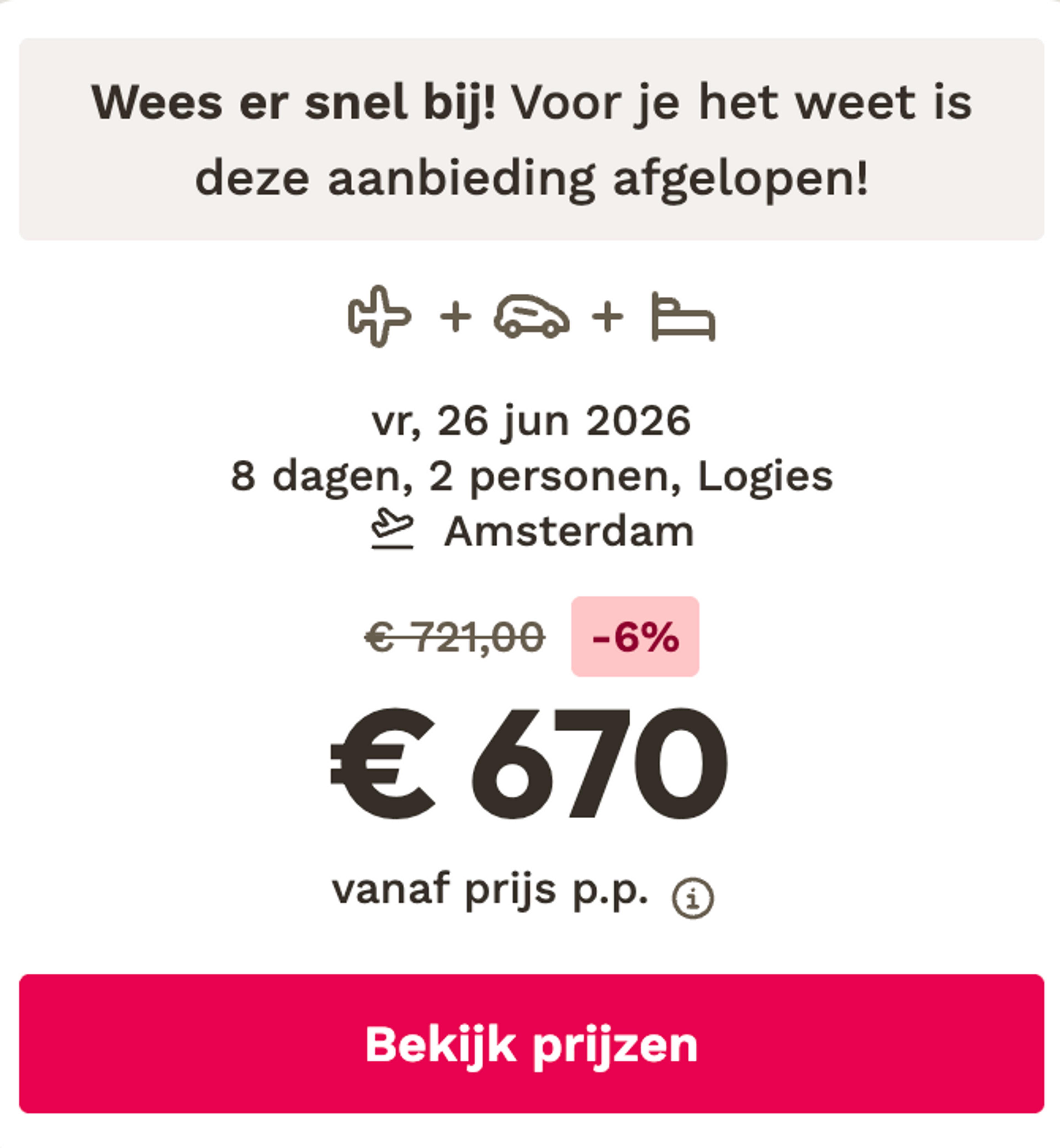 Boekingsvoorbeeld
