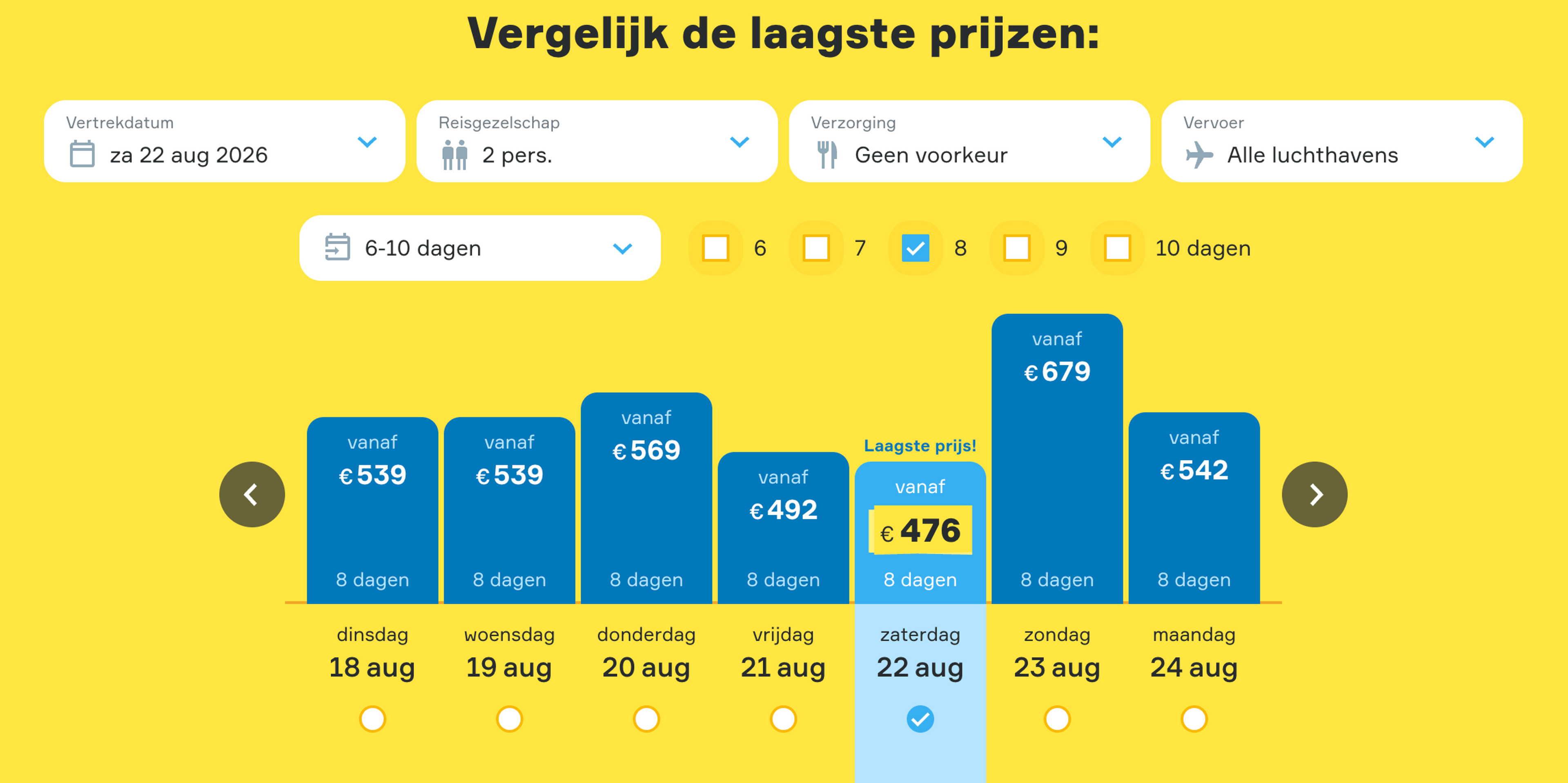 Boekingsvoorbeeld