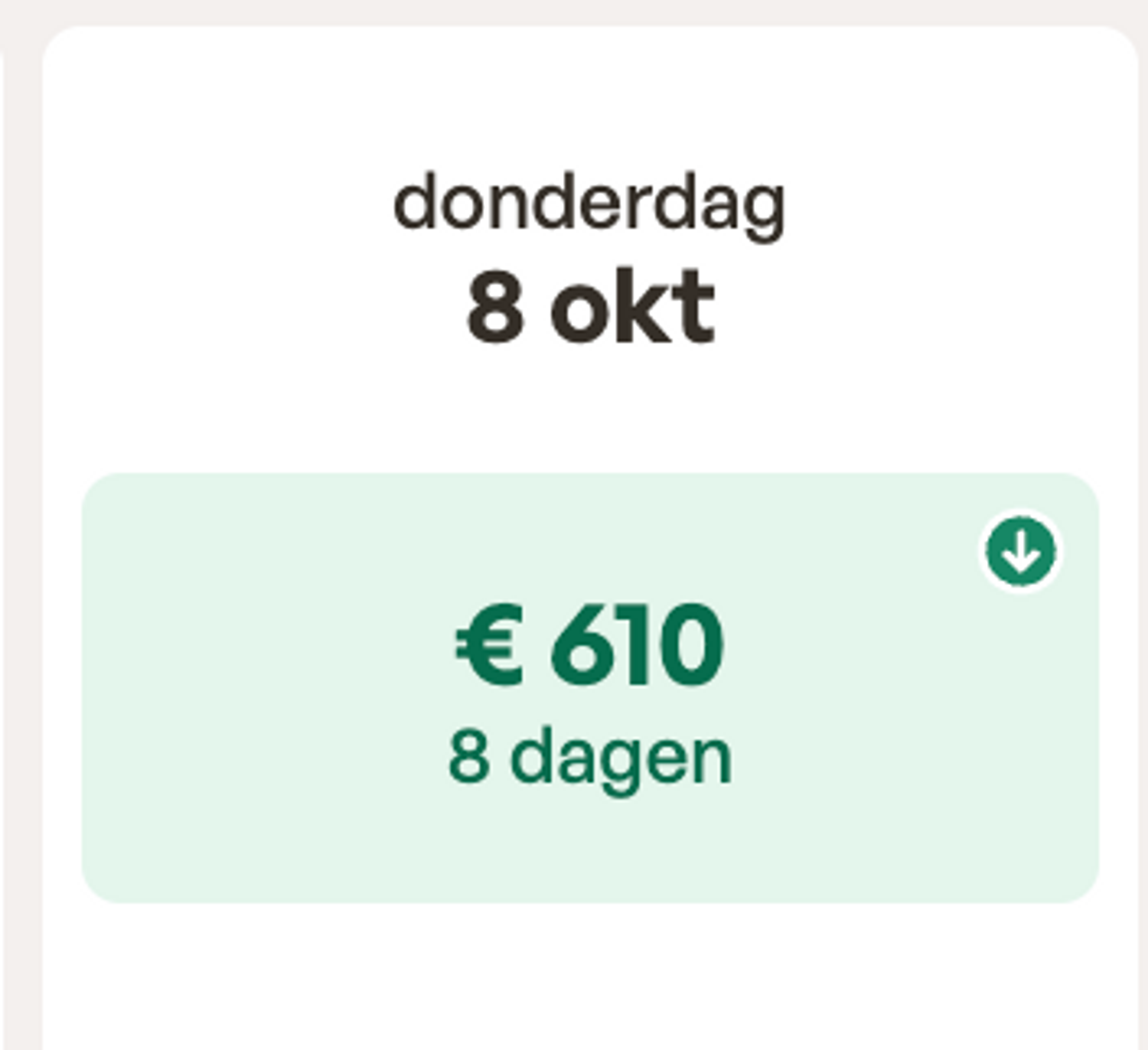 Boekingsvoorbeeld