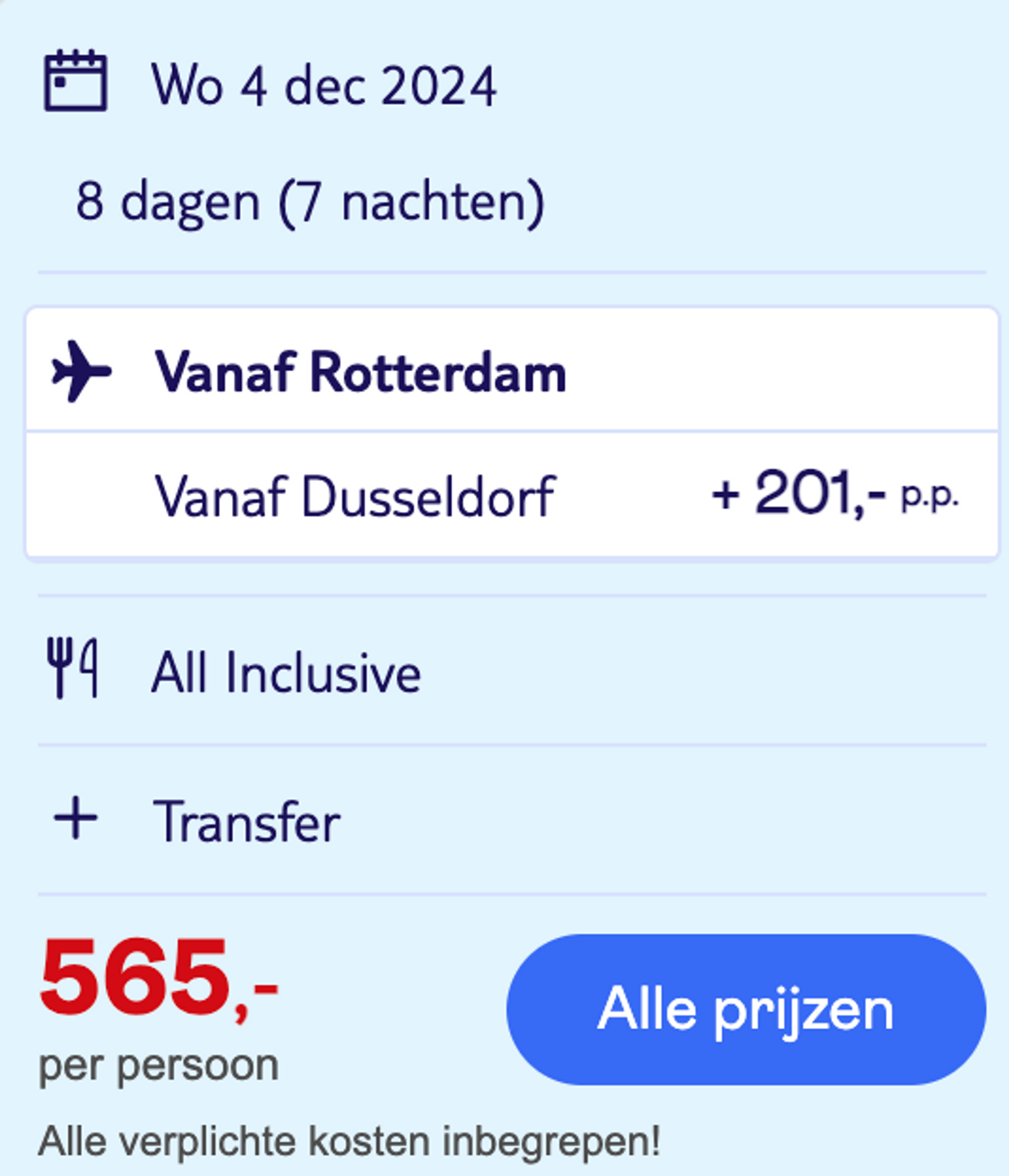 Boekingsvoorbeeld