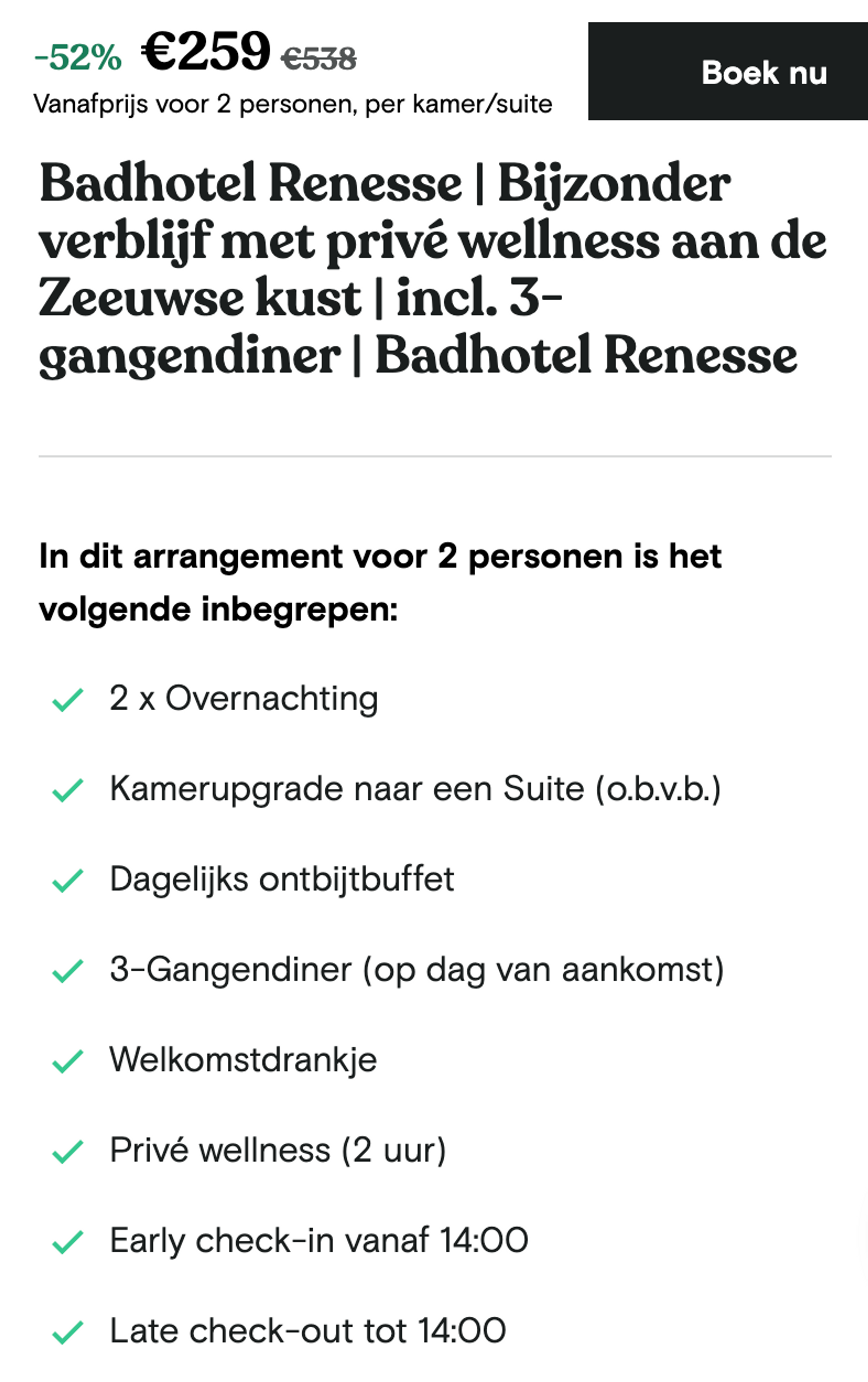 Boekingsvoorbeeld