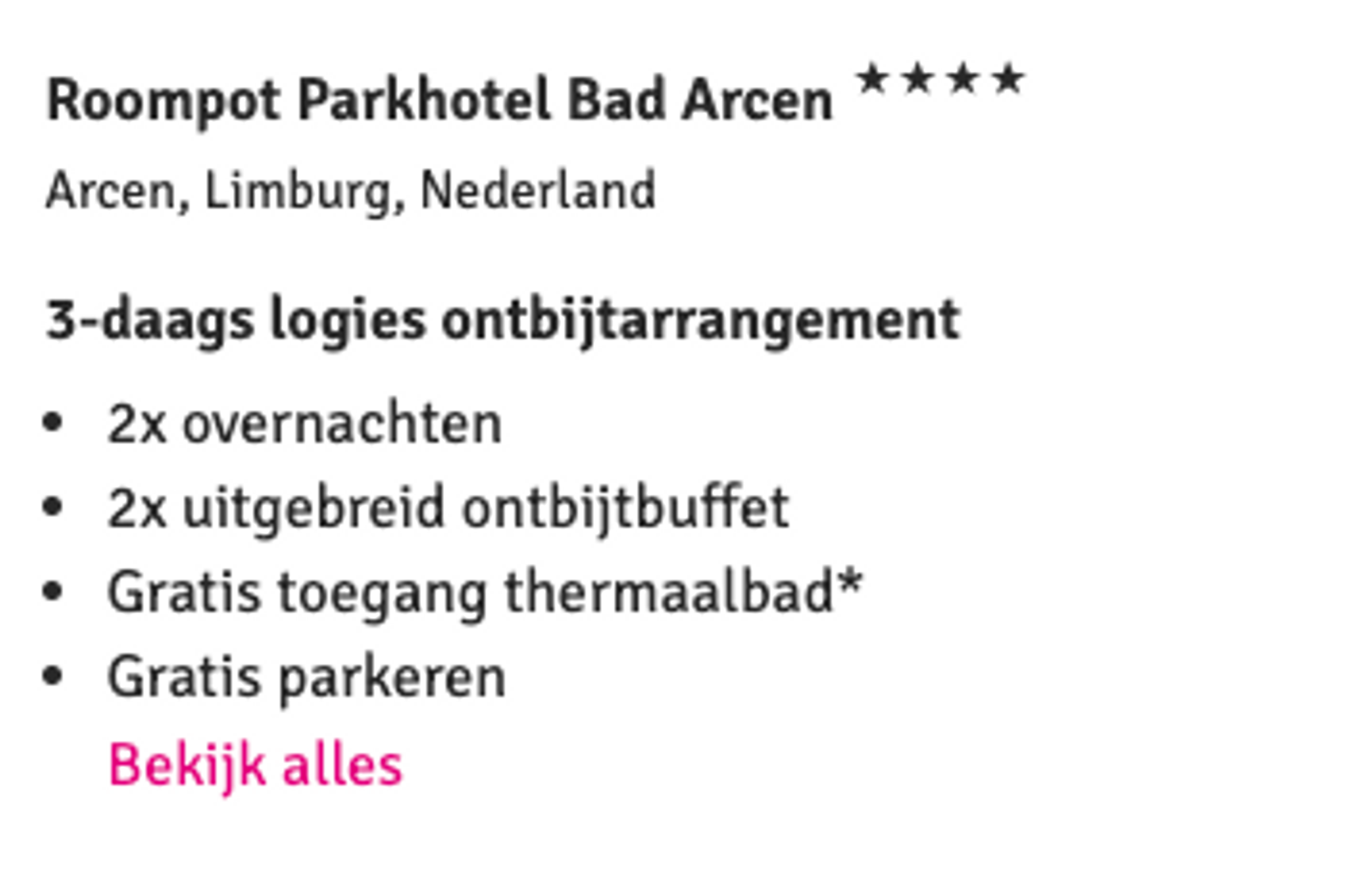 Boekingsvoorbeeld