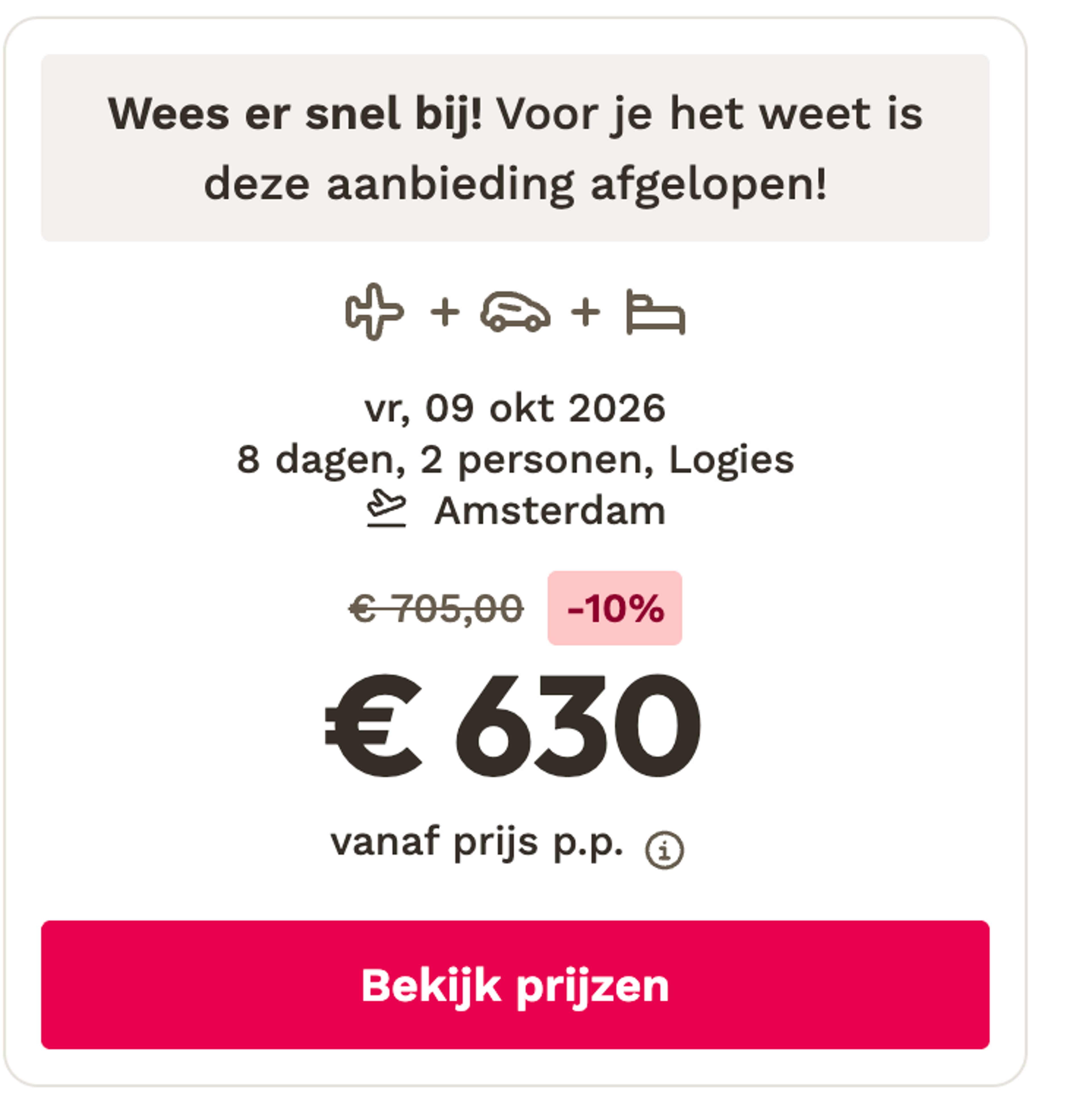 Boekingsvoorbeeld