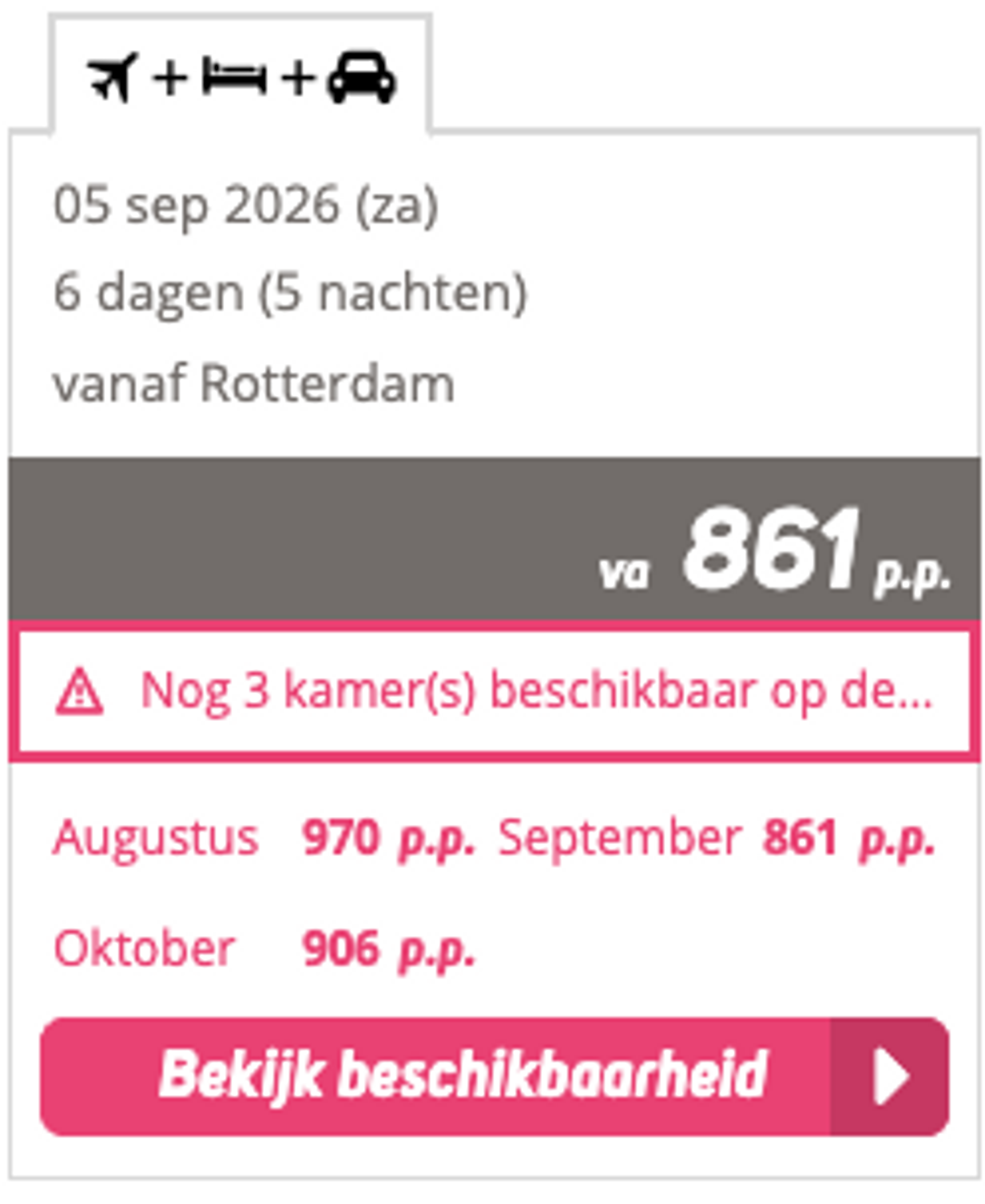 Boekingsvoorbeeld