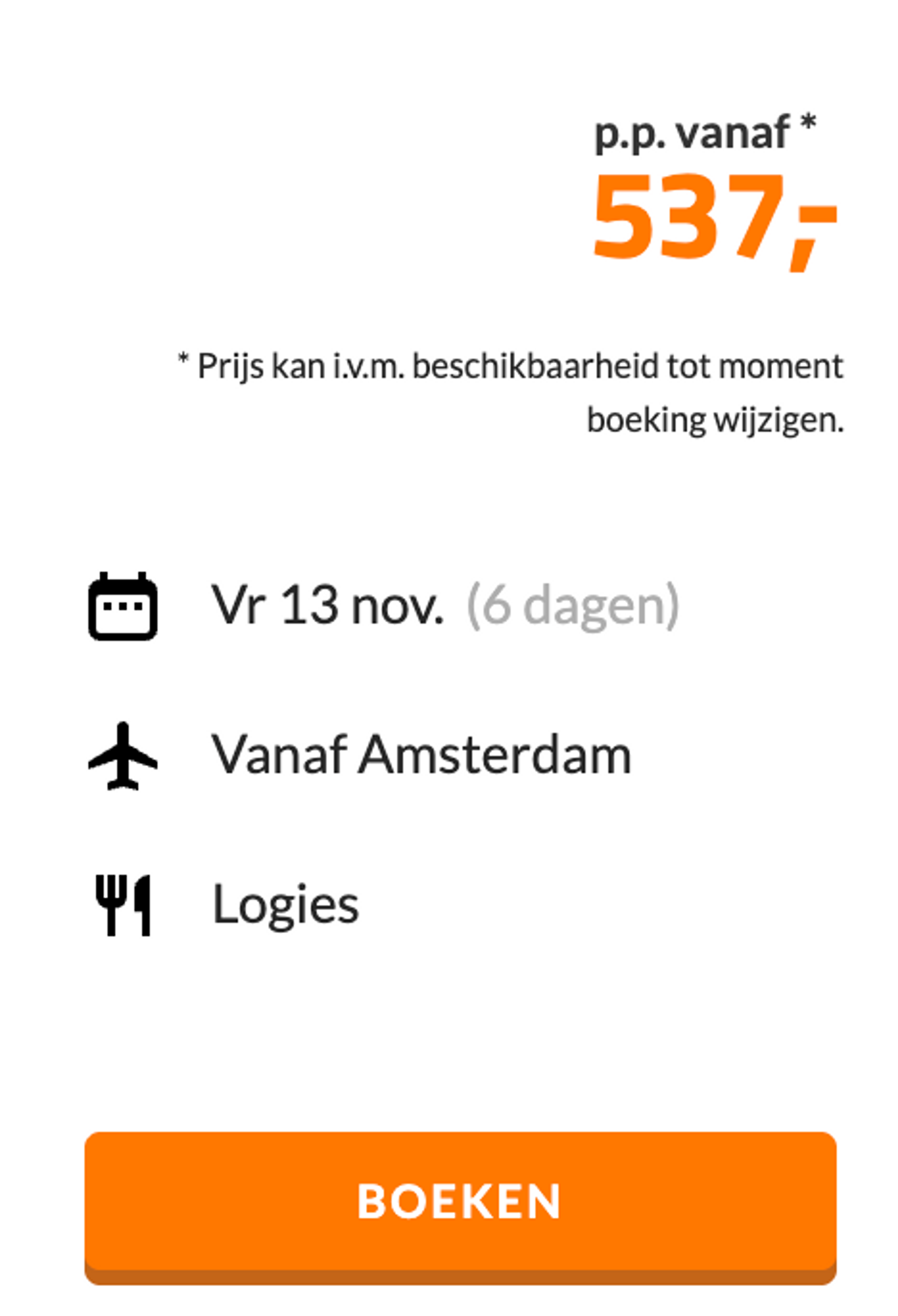 Boekingsvoorbeeld