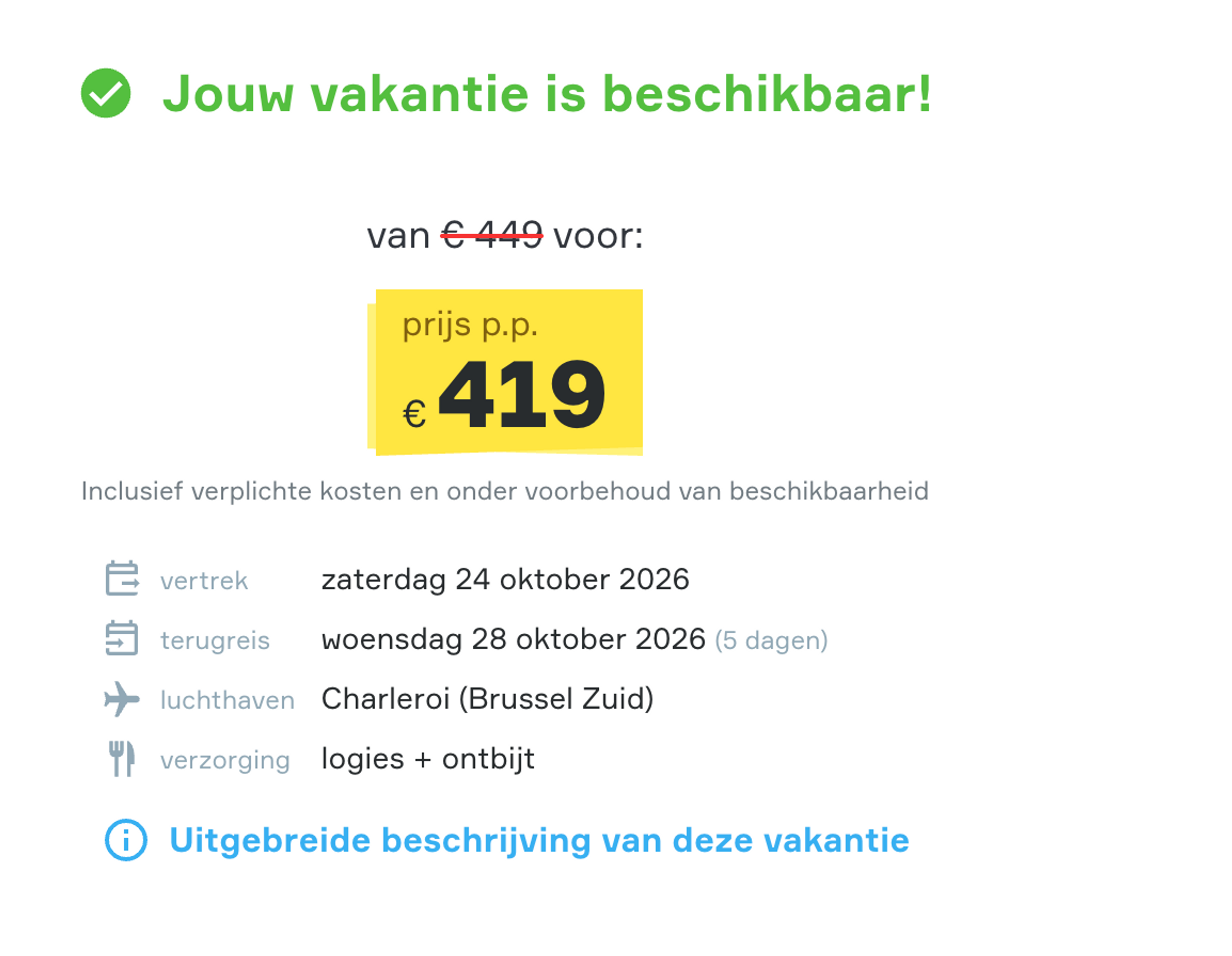 Boekingsvoorbeeld