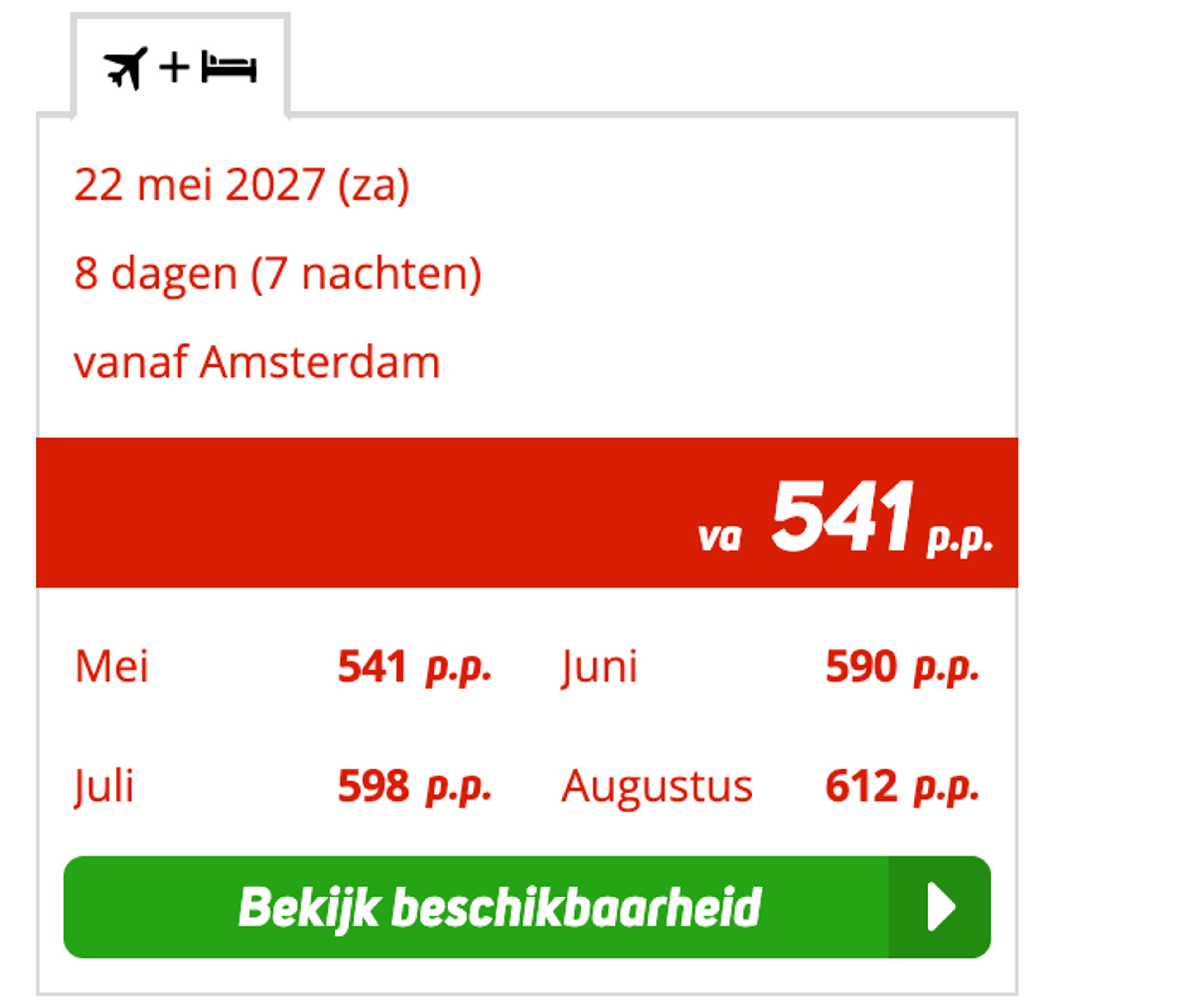Boekingsvoorbeeld
