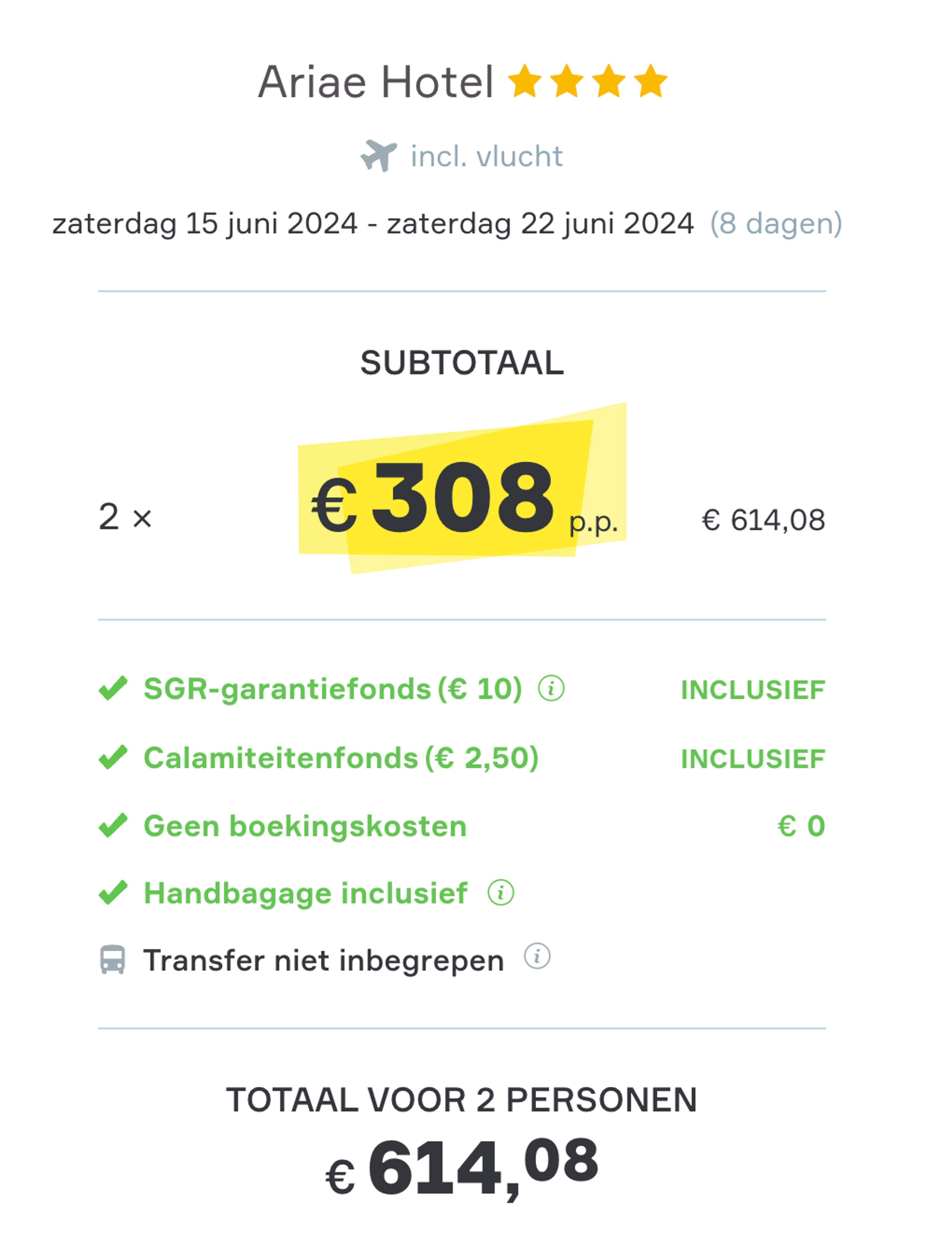 Boekingsvoorbeeld
