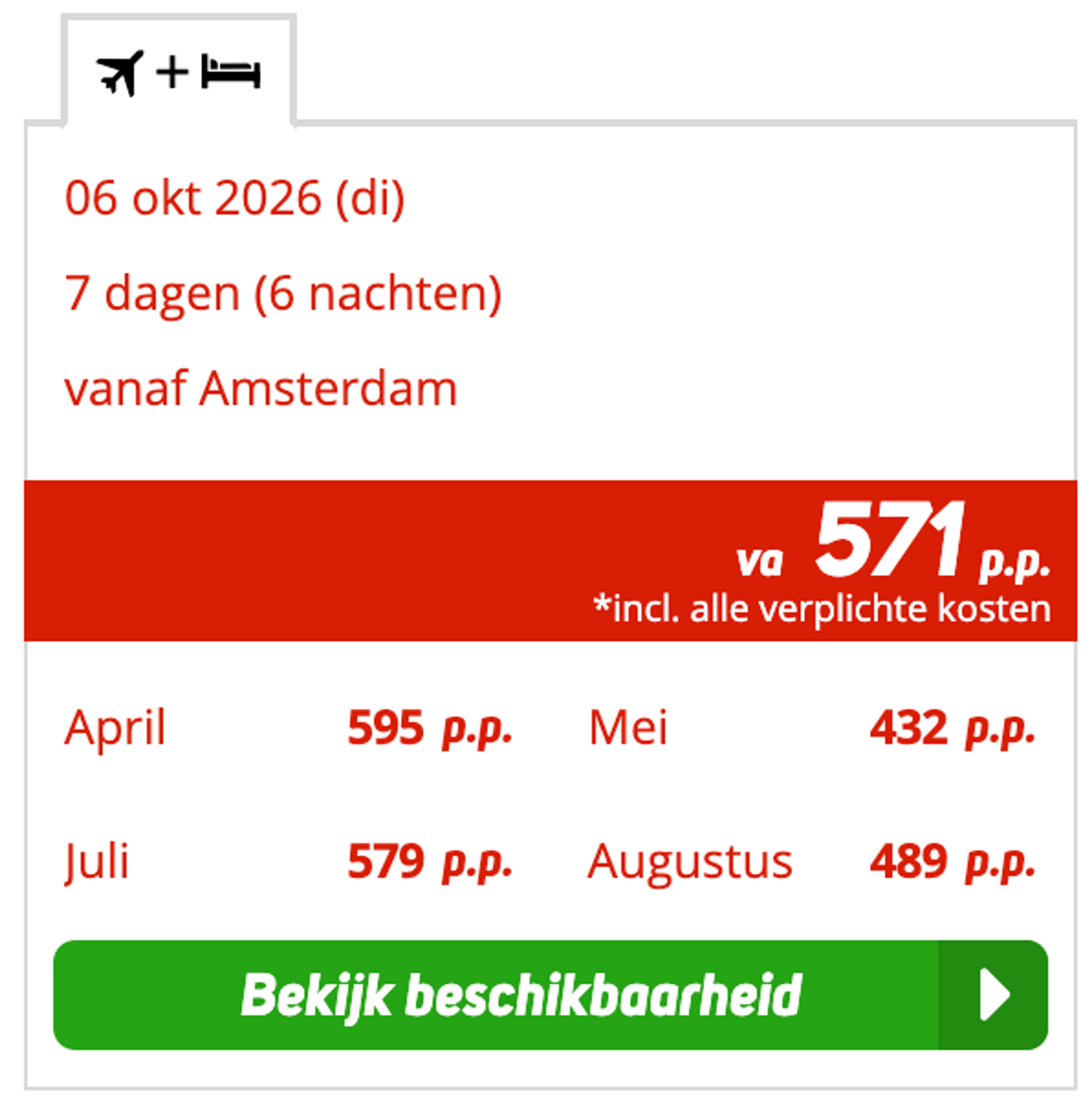 Boekingsvoorbeeld