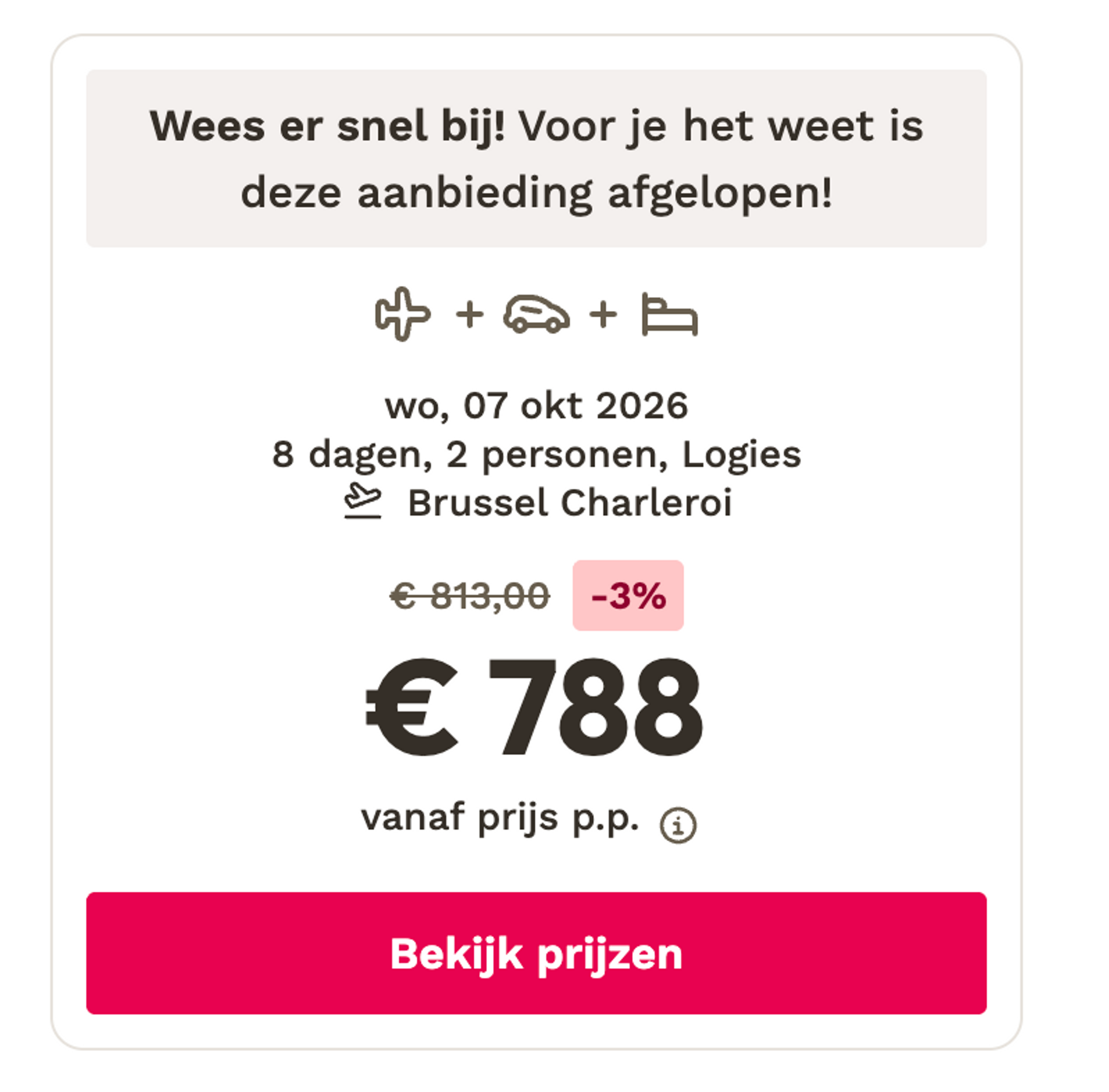 Boekingsvoorbeeld