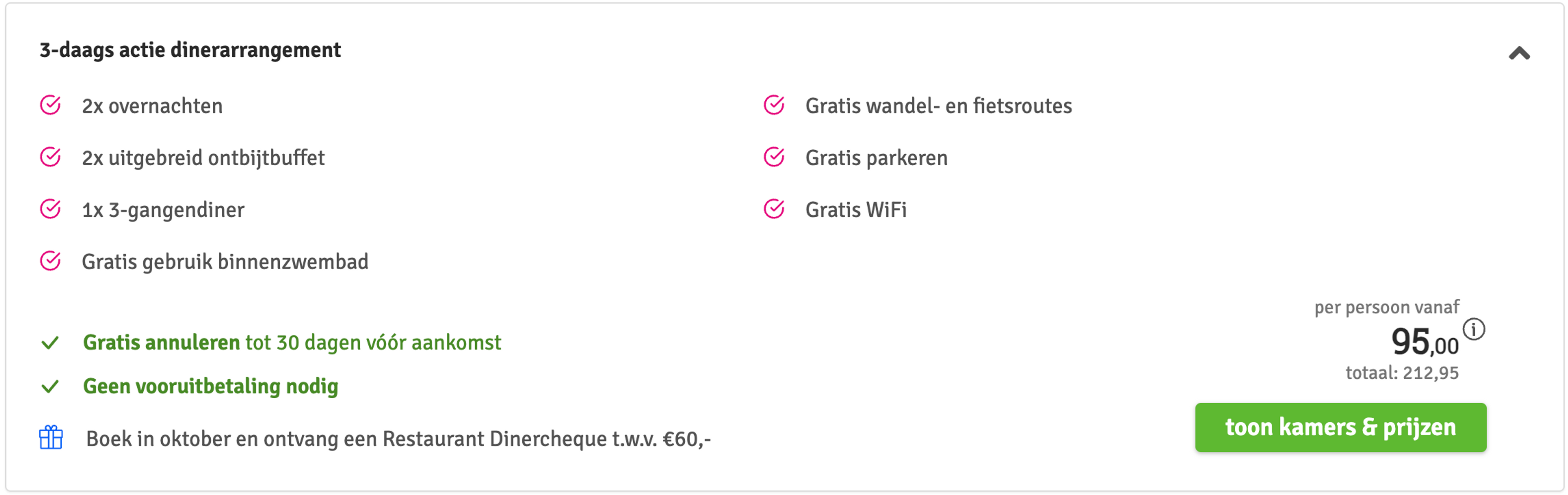 Boekingsvoorbeeld