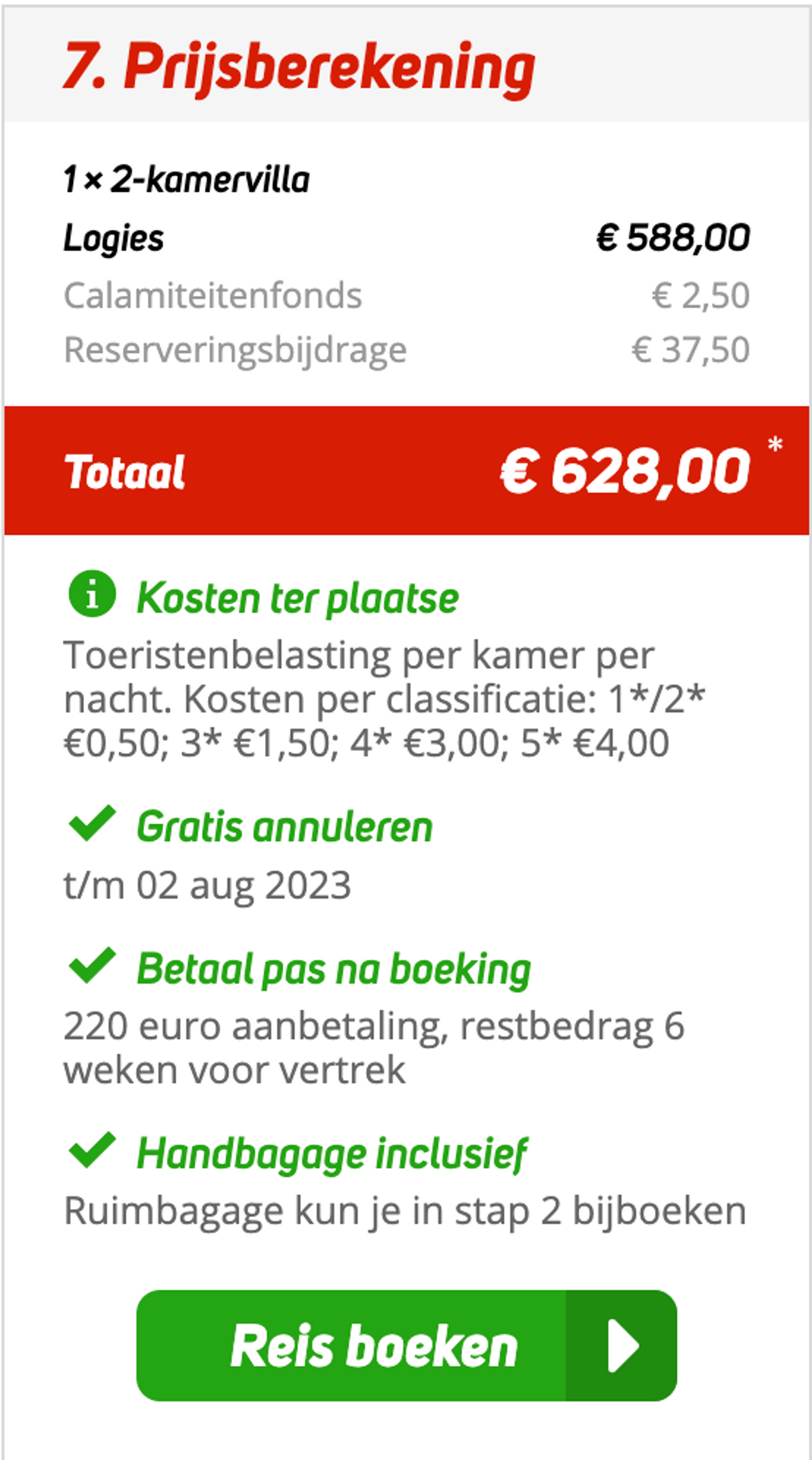Boekingsvoorbeeld