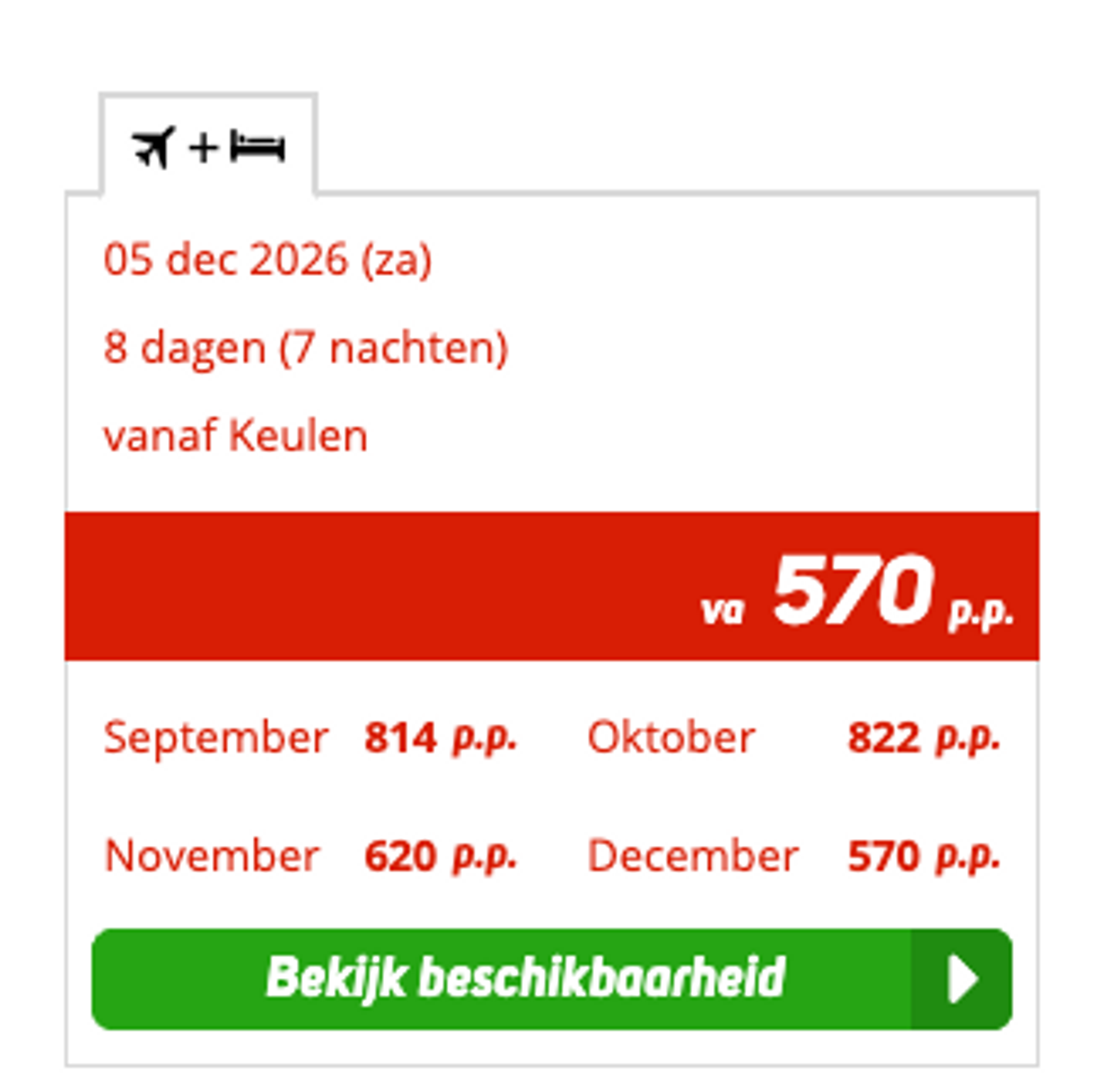 Boekingsvoorbeeld