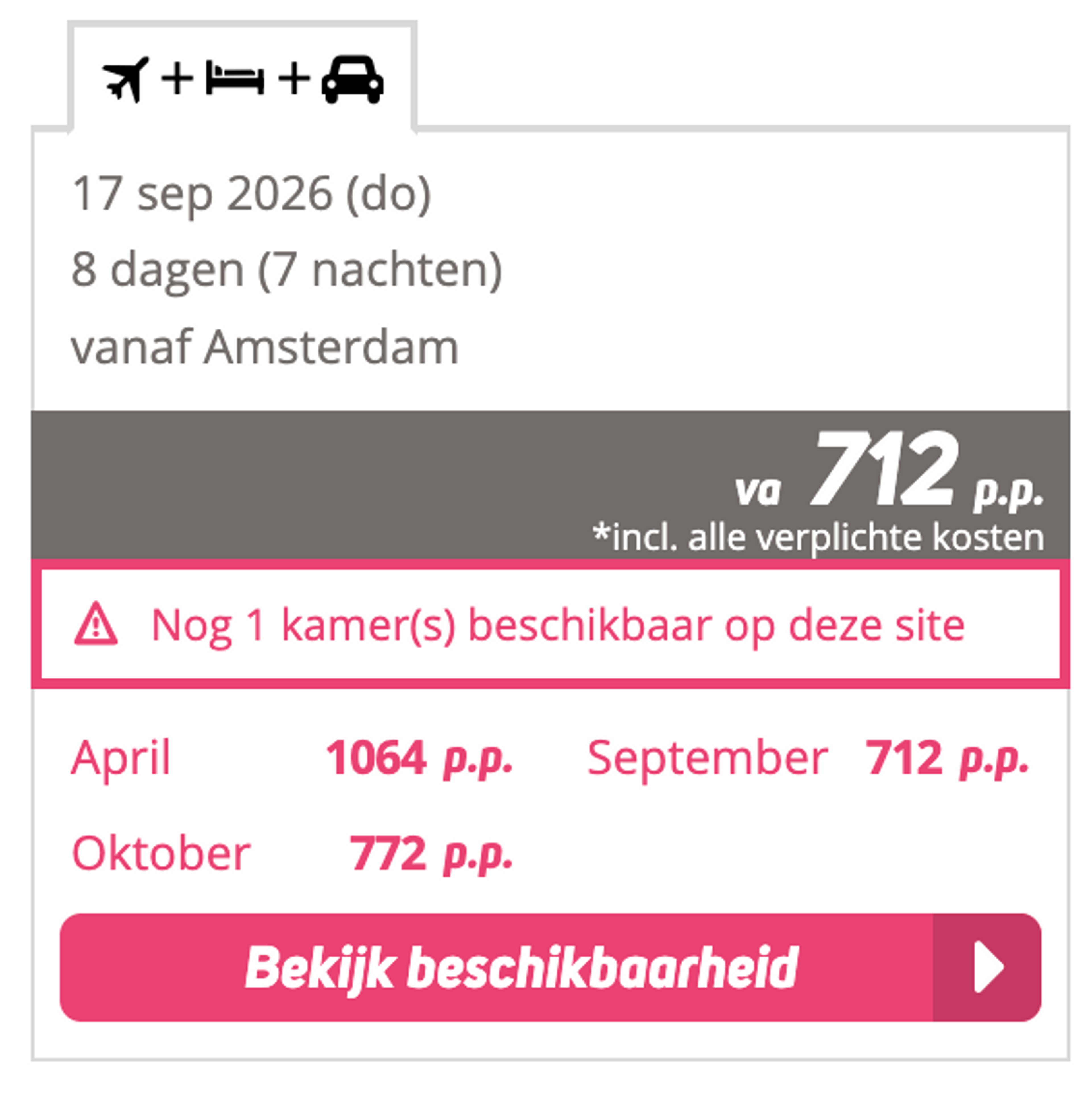 Boekingsvoorbeeld