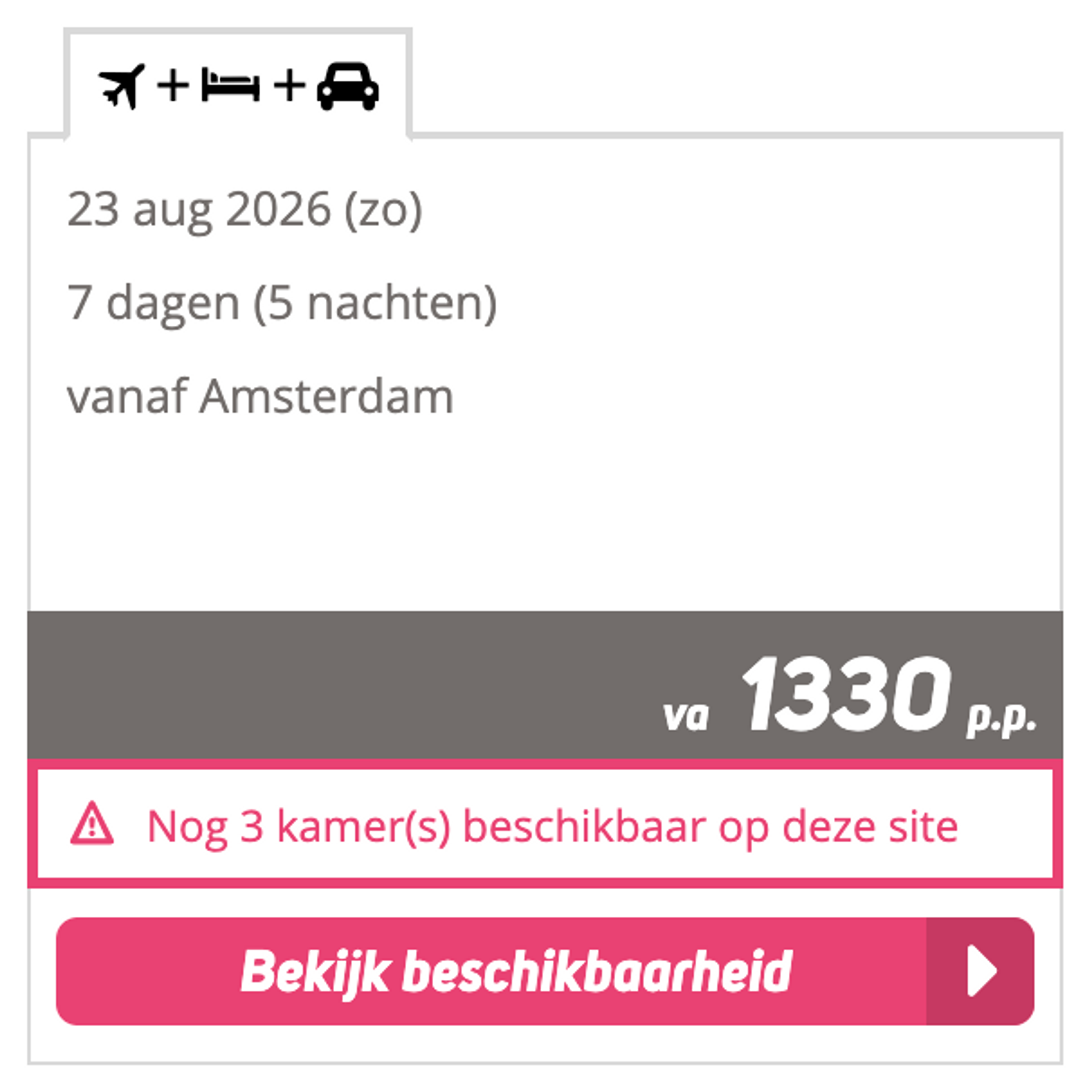 Boekingsvoorbeeld