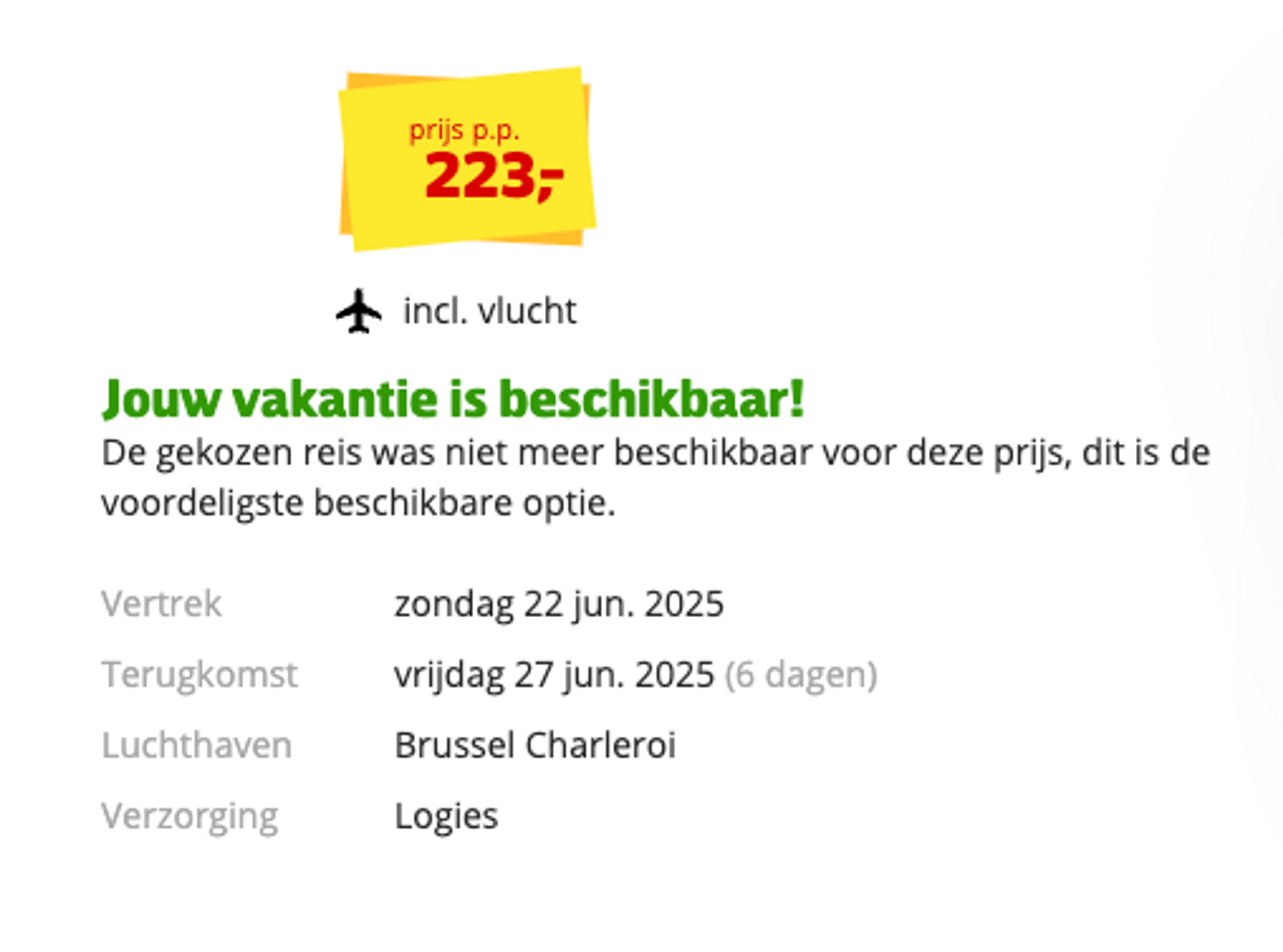 Boekingsvoorbeeld