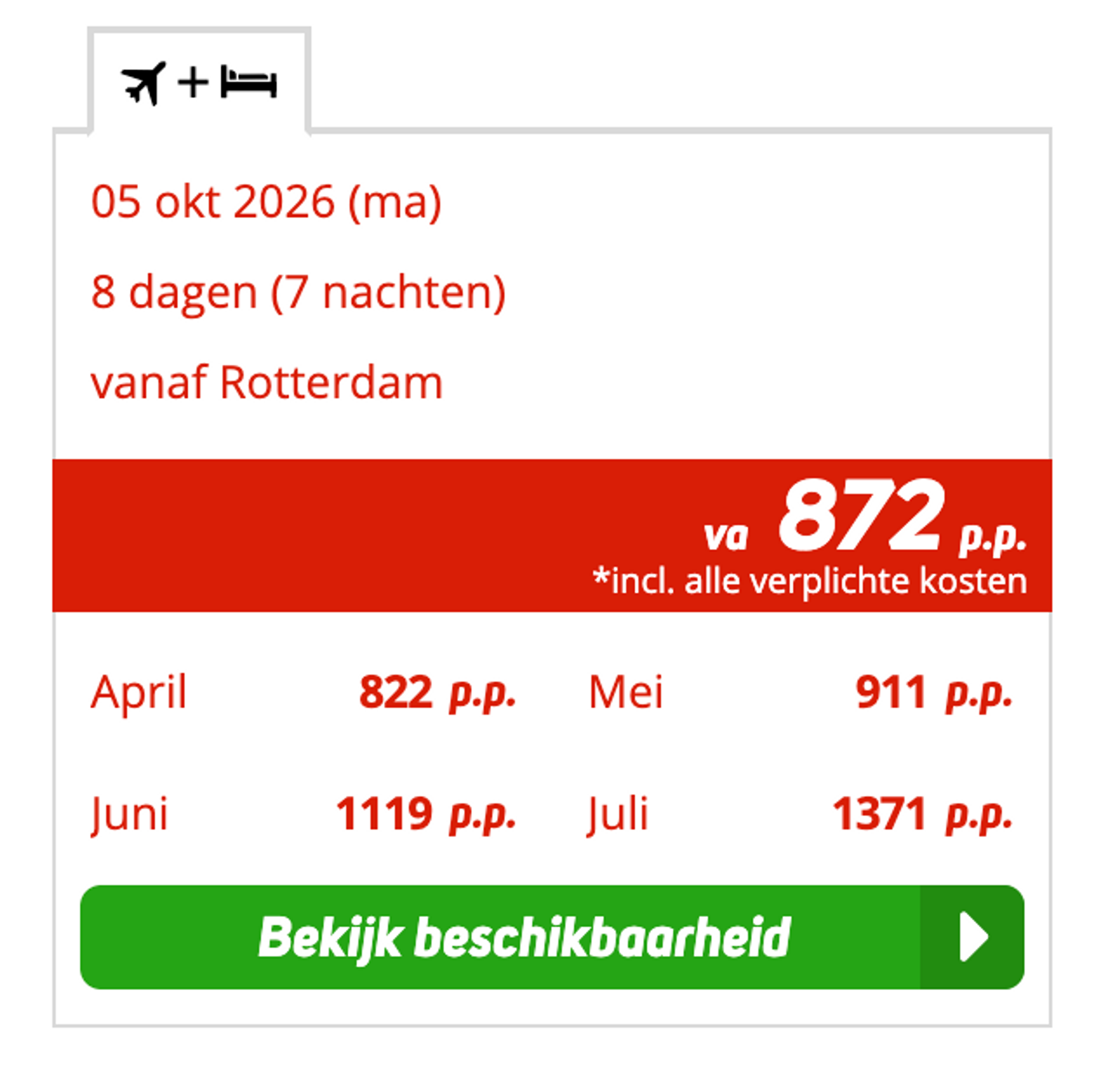 Boekingsvoorbeeld
