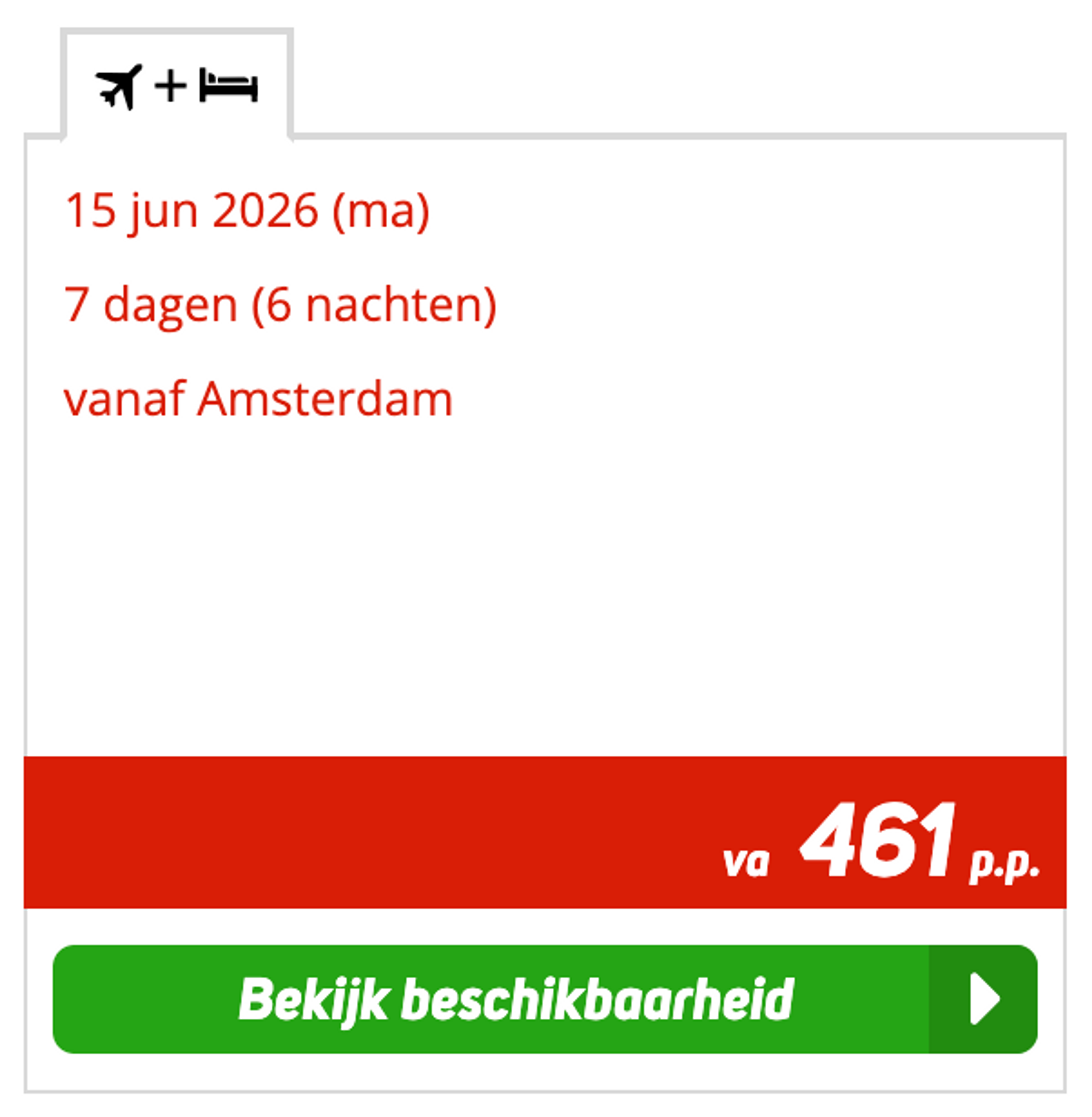 Boekingsvoorbeeld