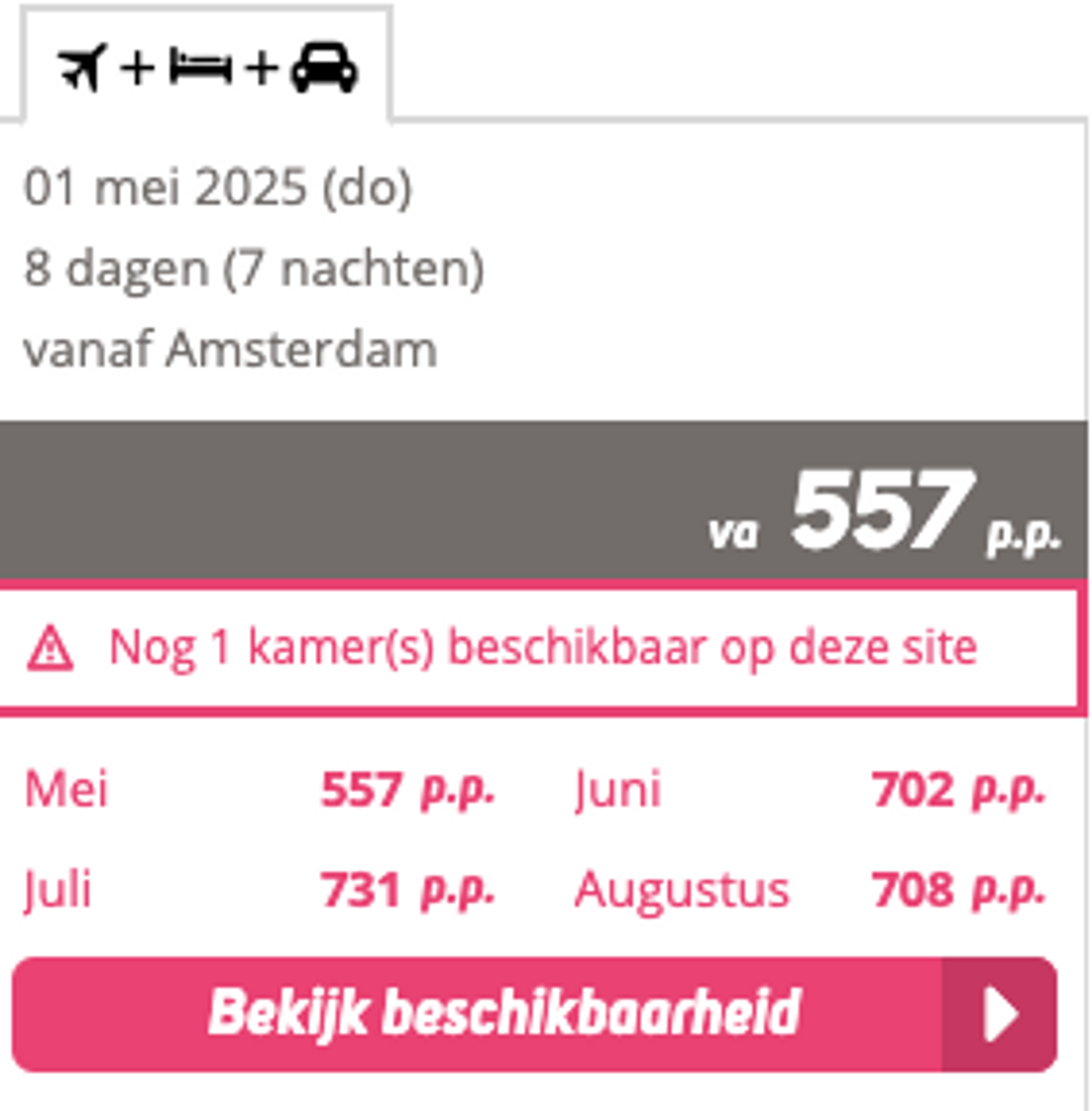 Boekingsvoorbeeld