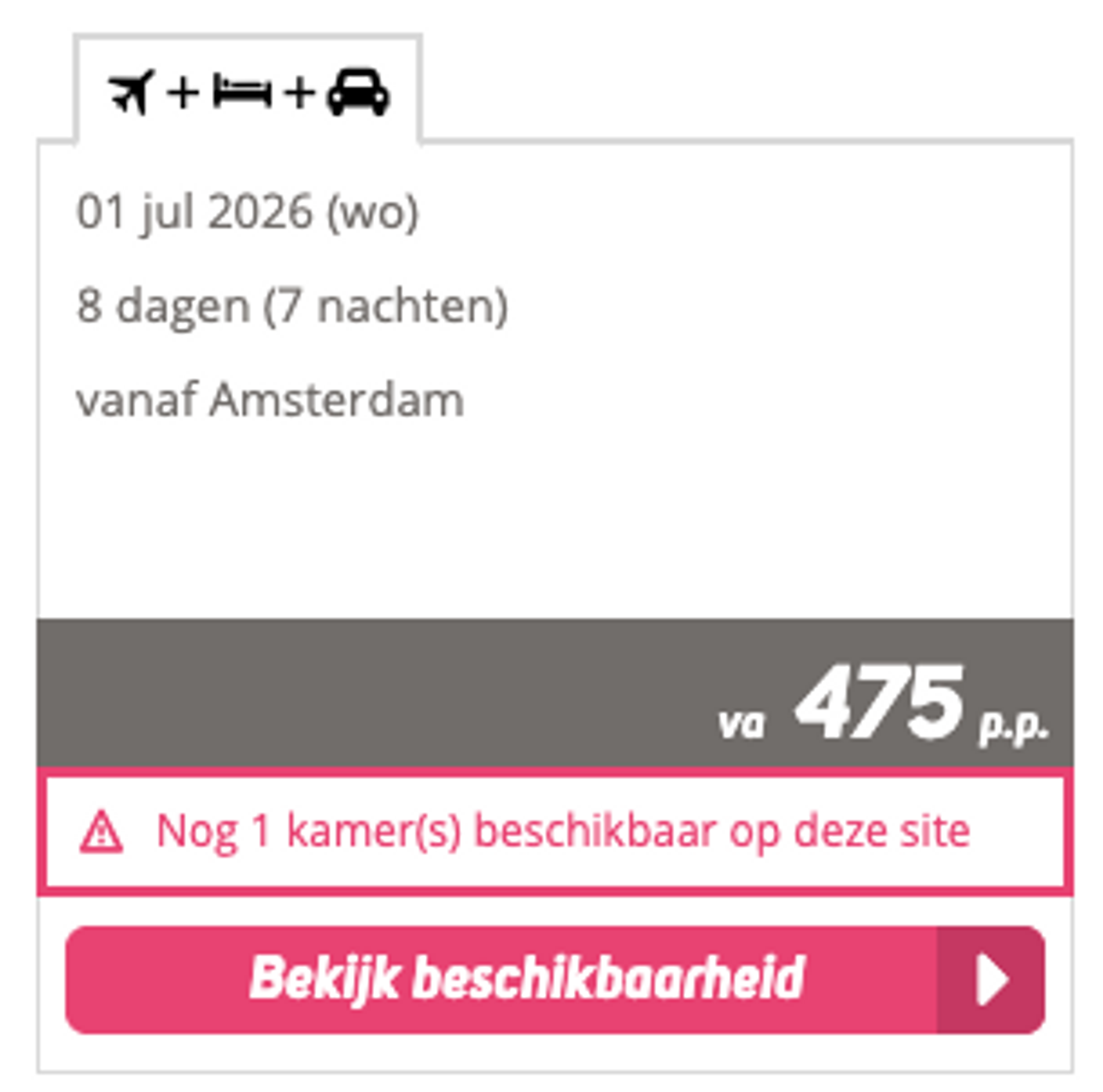 Boekingsvoorbeeld