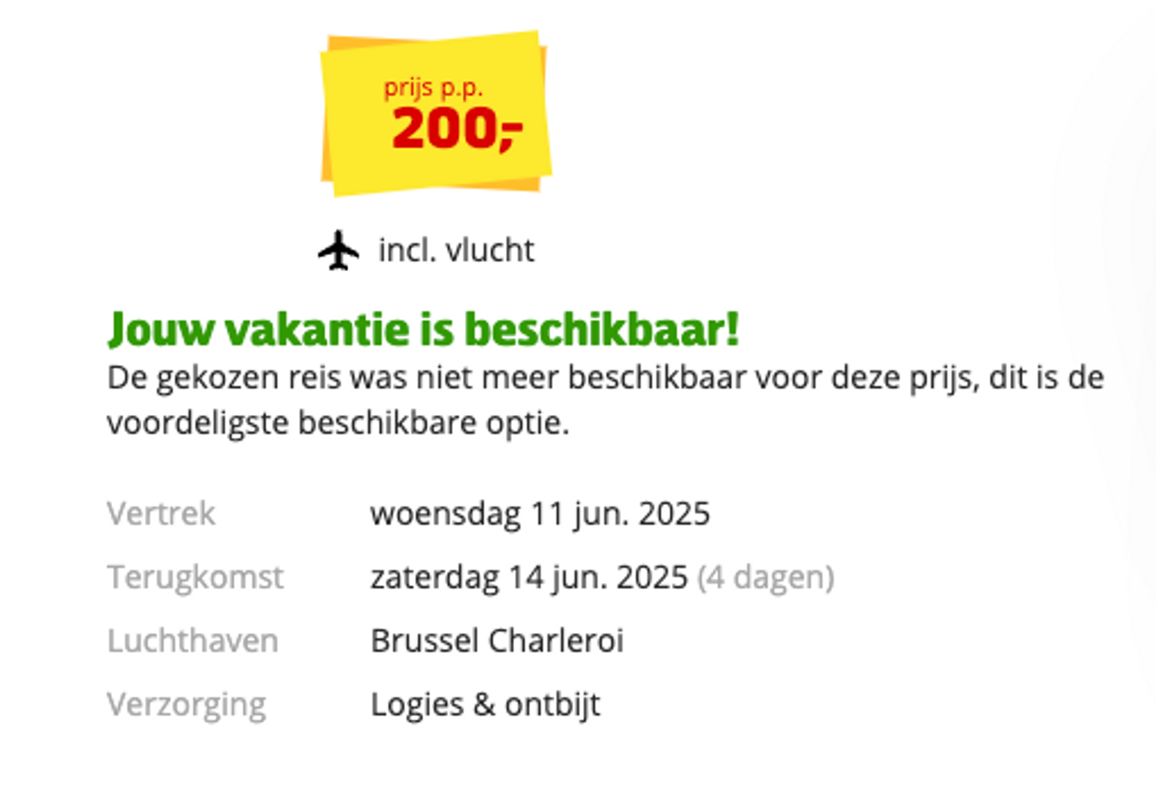 Boekingsvoorbeeld