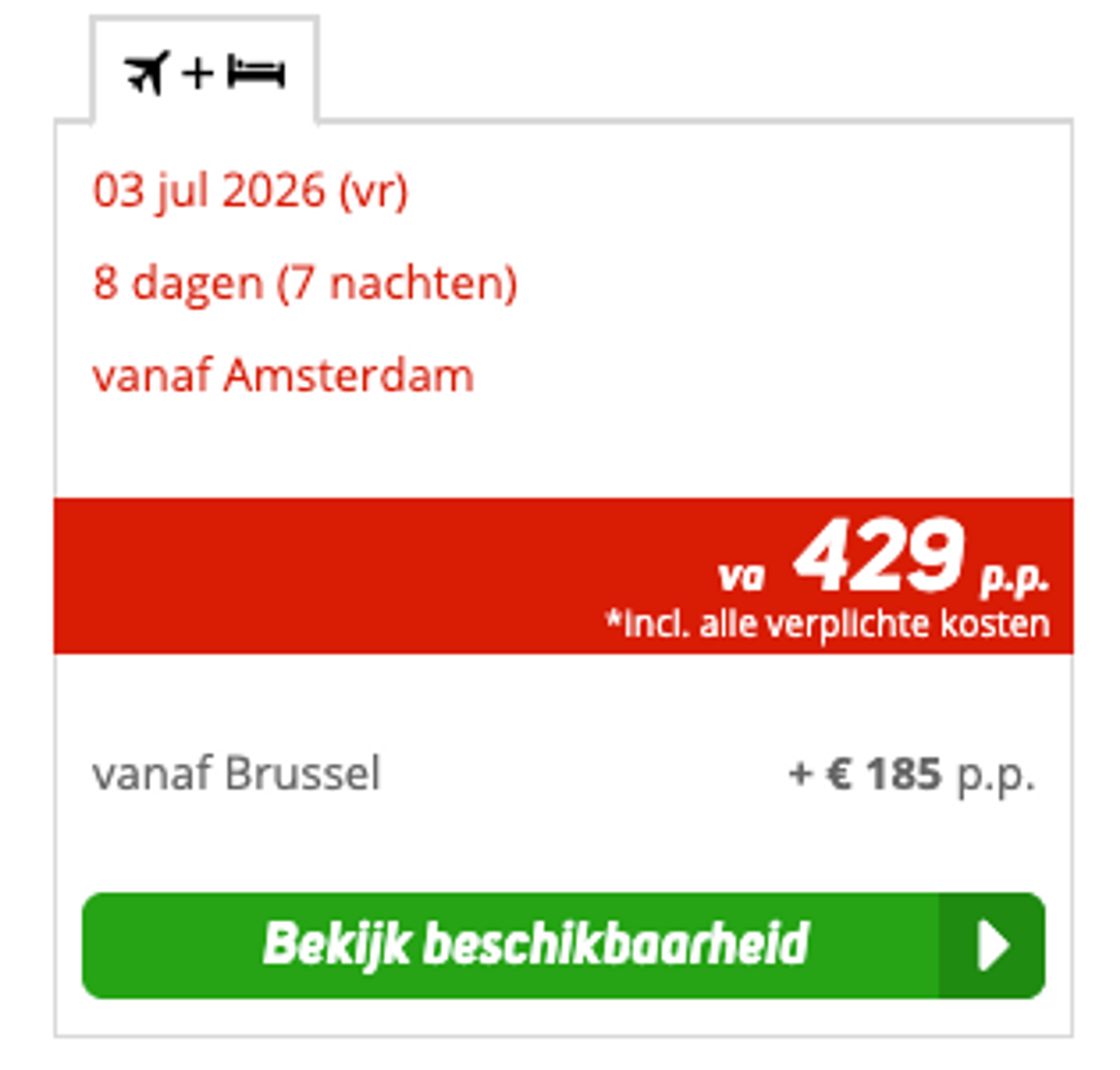 Boekingsvoorbeeld