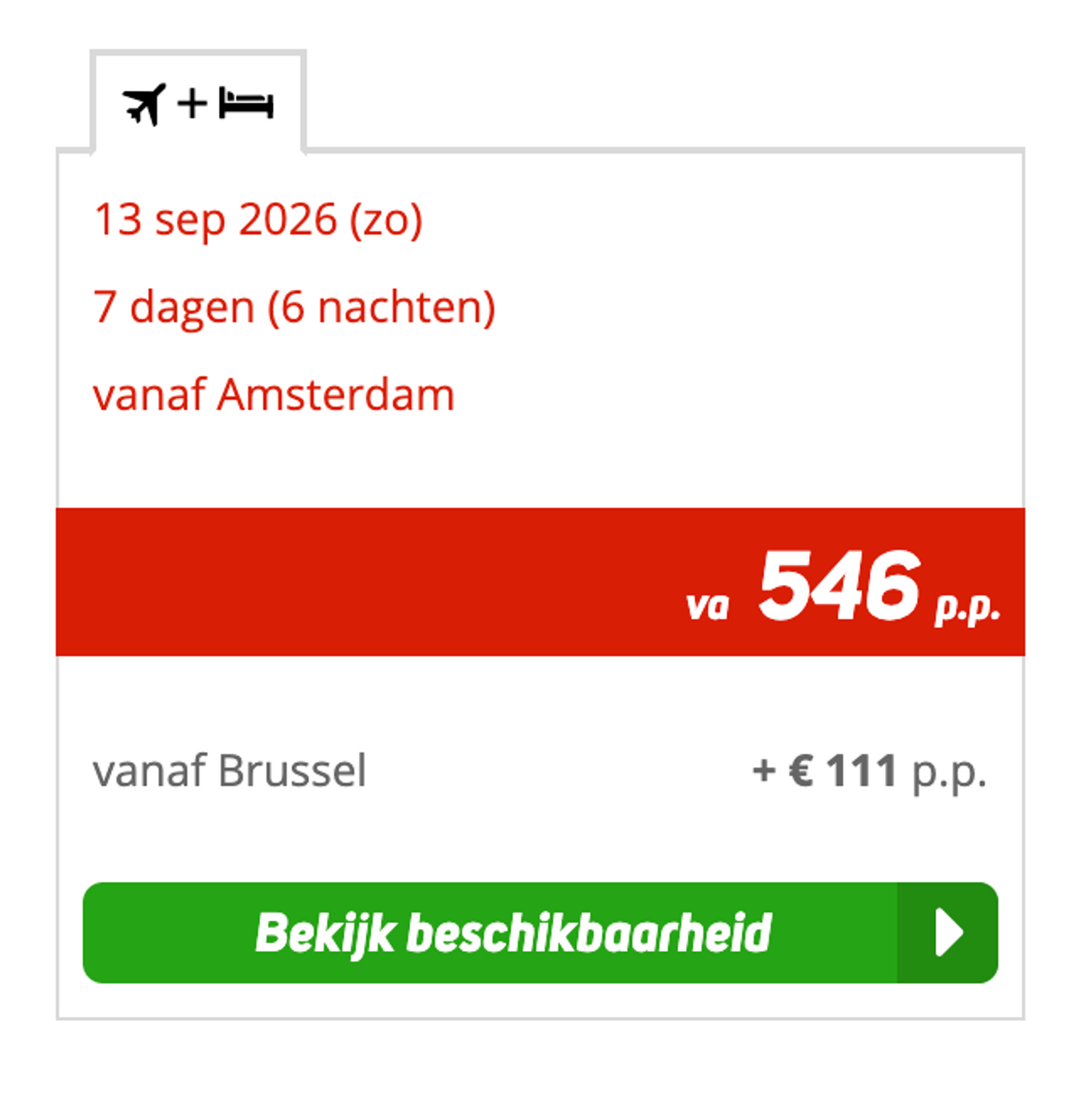 Boekingsvoorbeeld