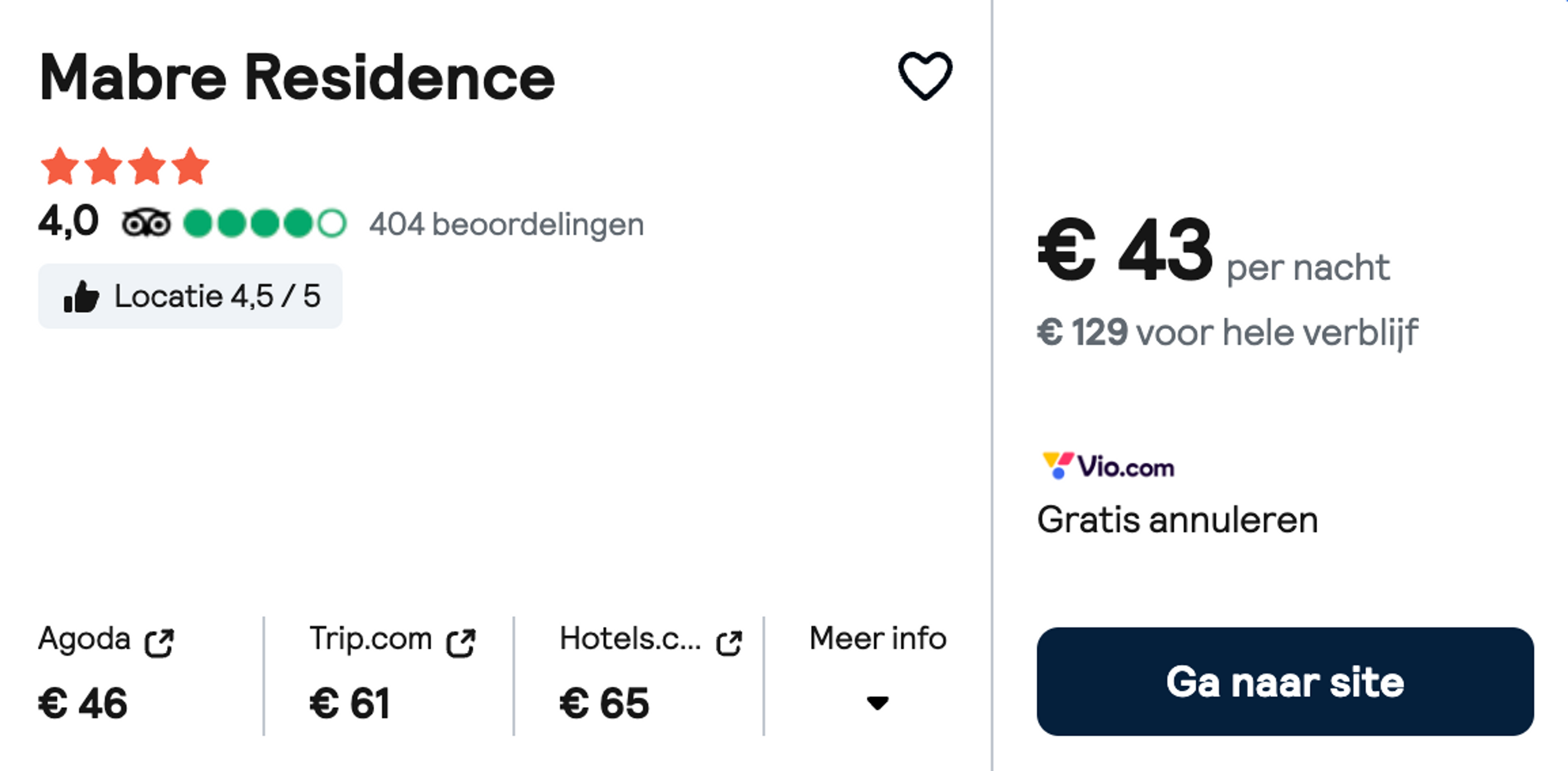 Boekingsvoorbeeld