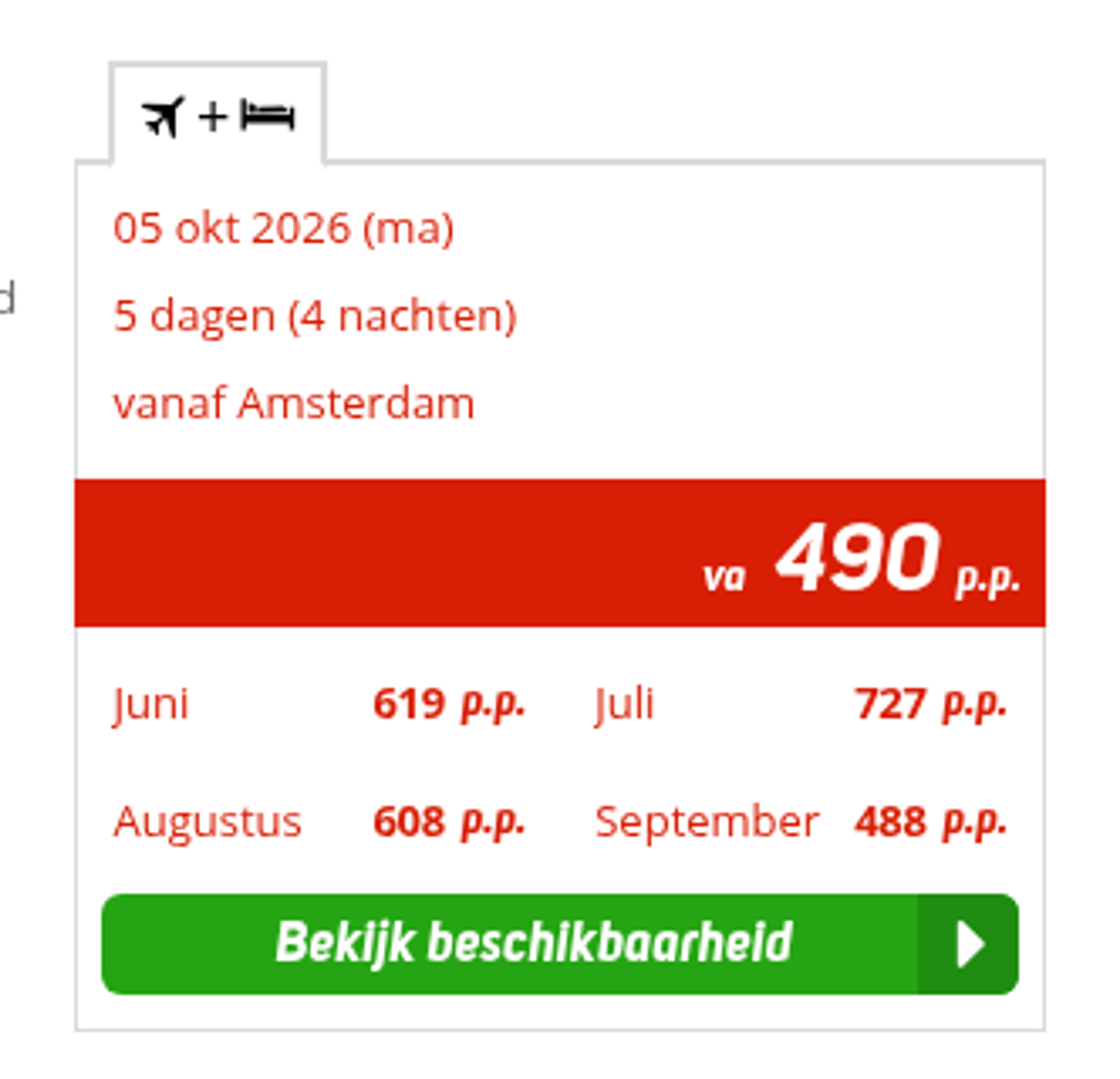 Boekingsvoorbeeld
