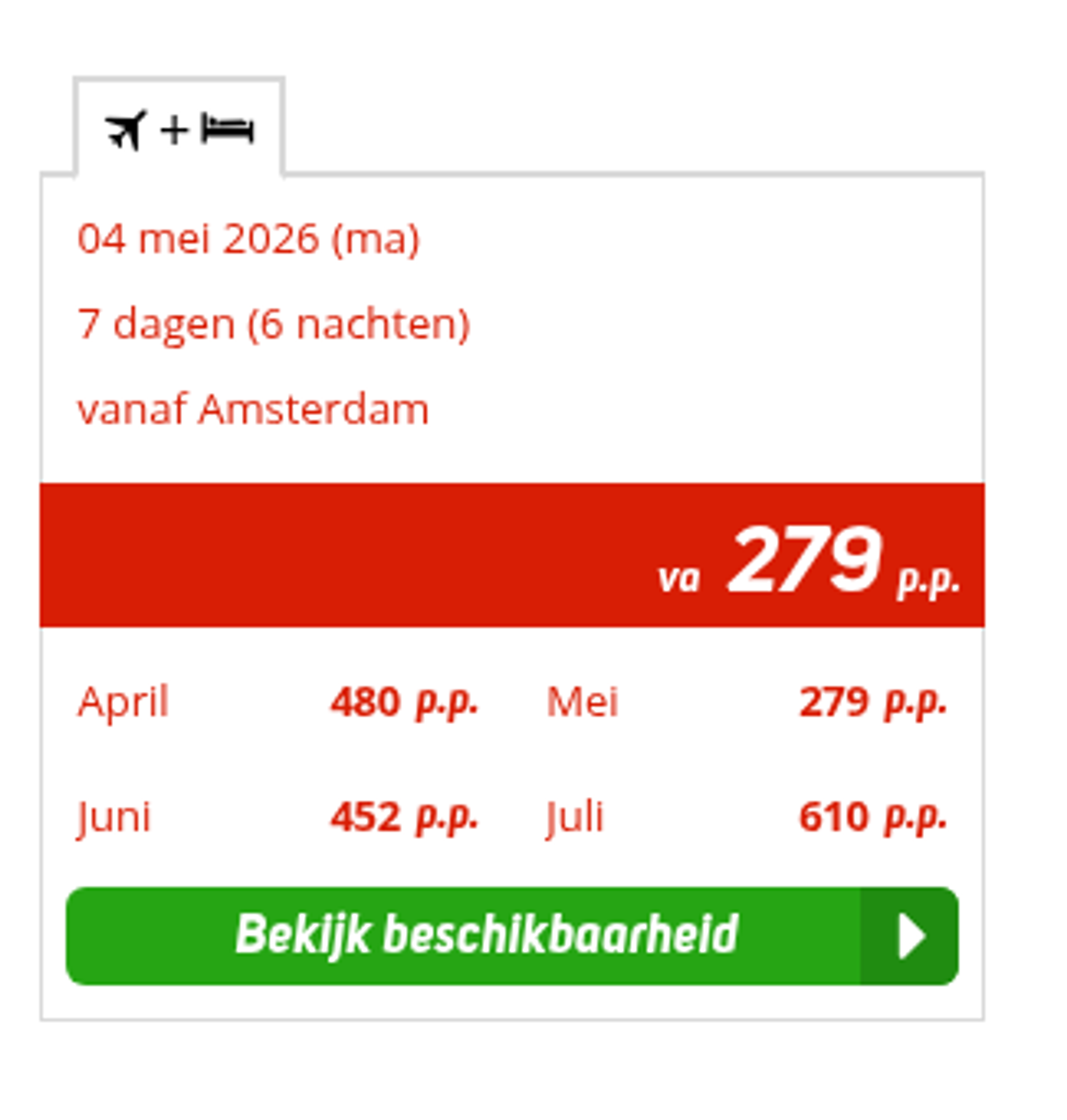 Boekingsvoorbeeld