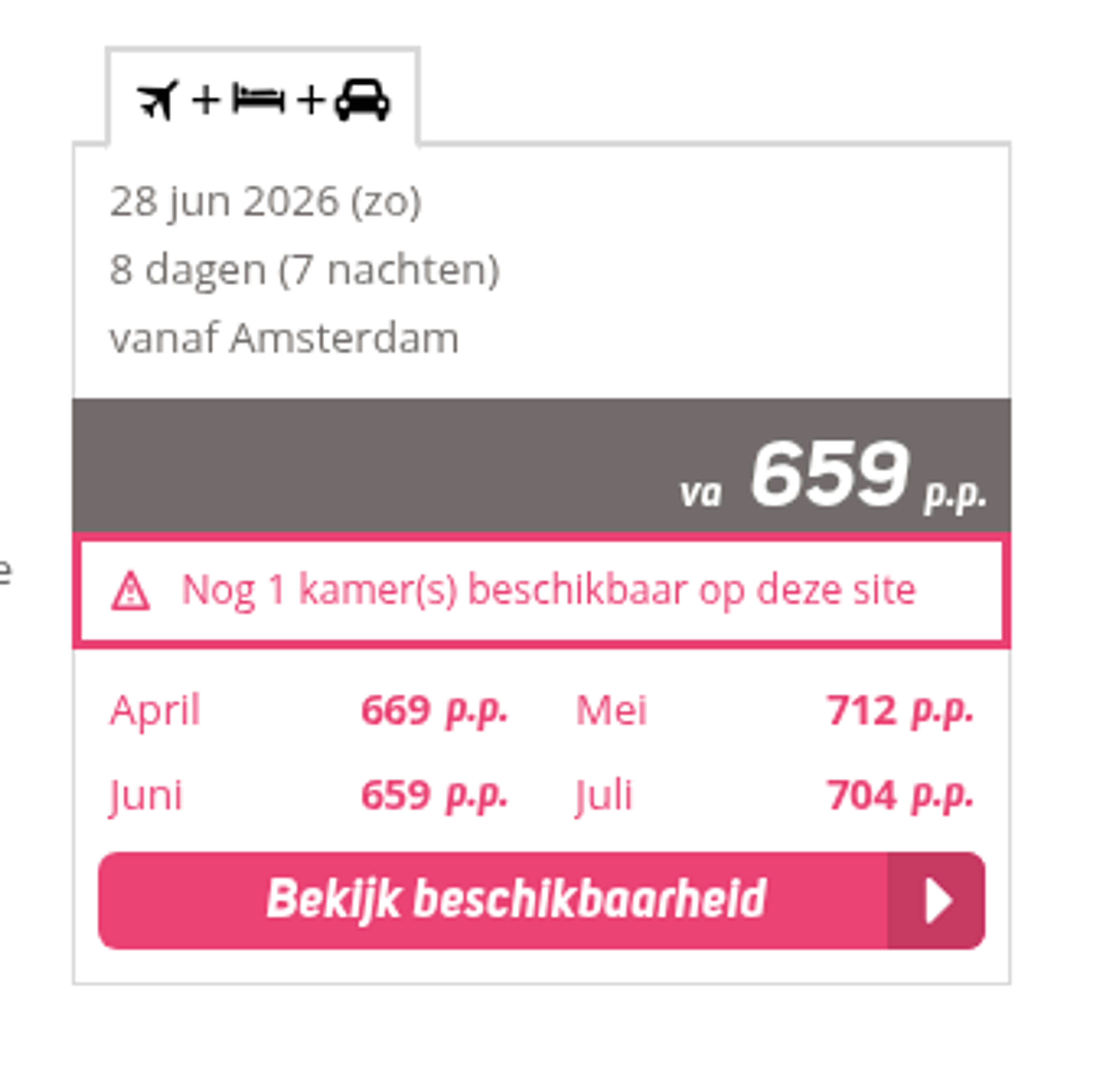 Boekingsvoorbeeld