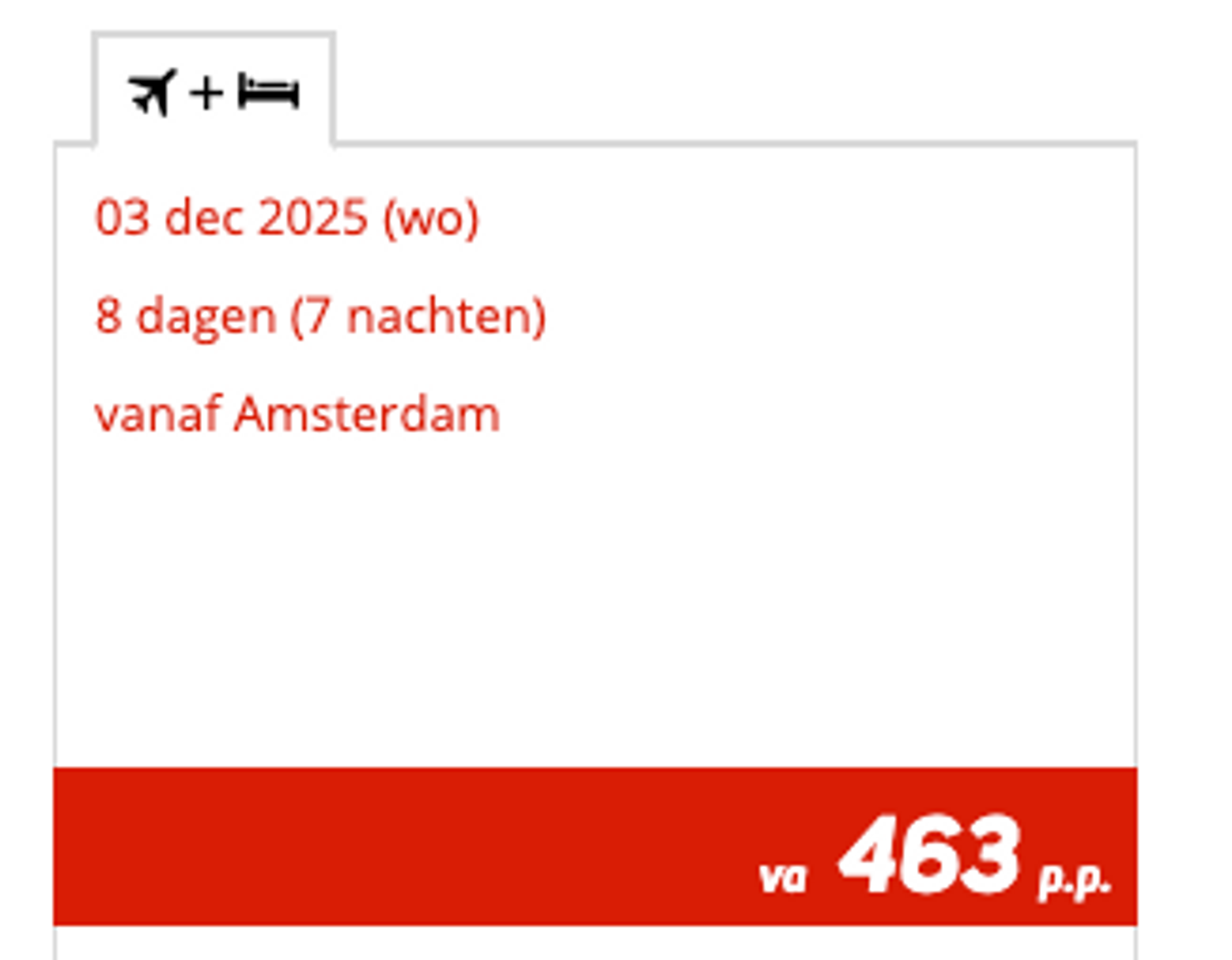 Boekingsvoorbeeld