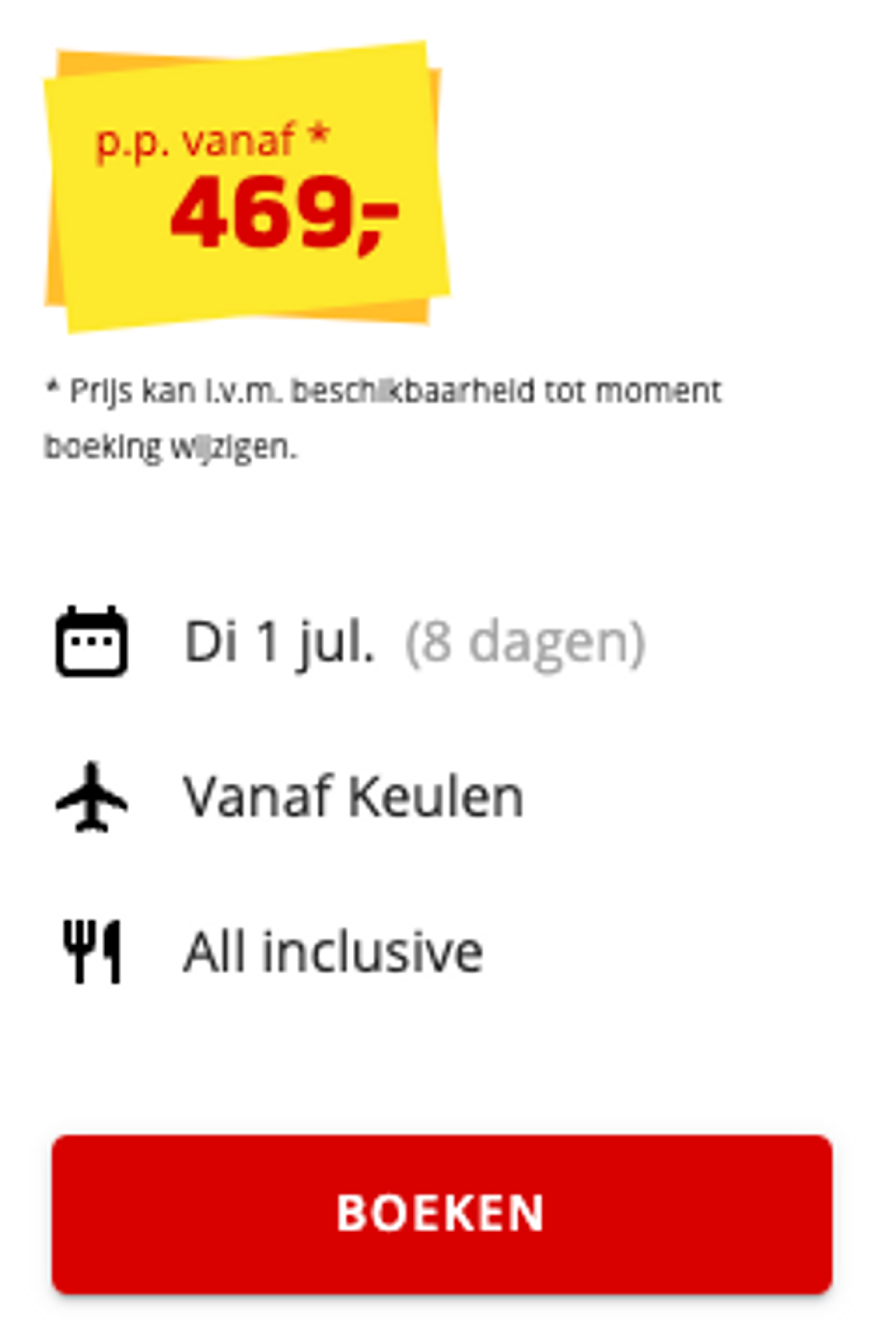 Boekingsvoorbeeld