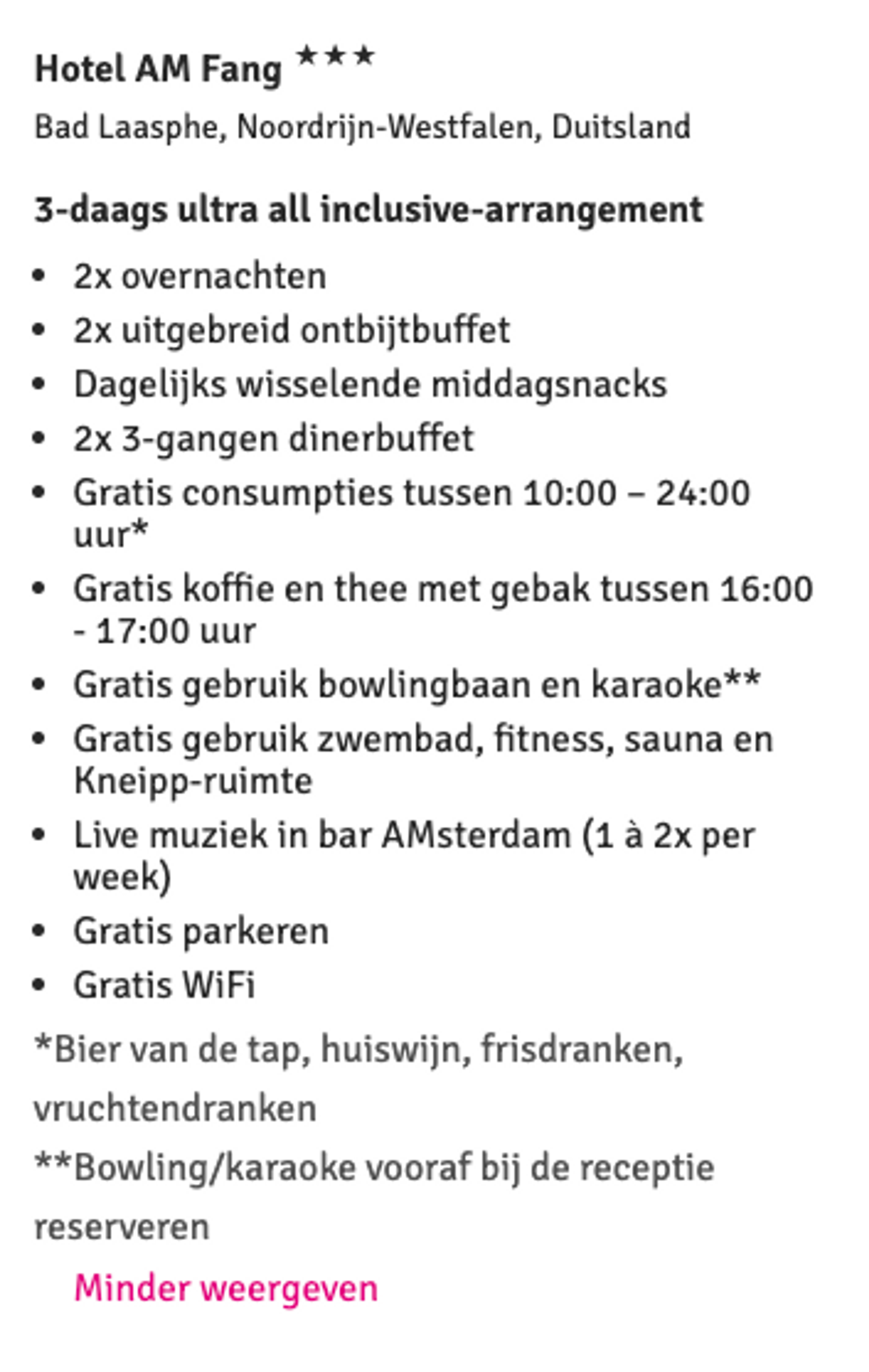 Boekingsvoorbeeld