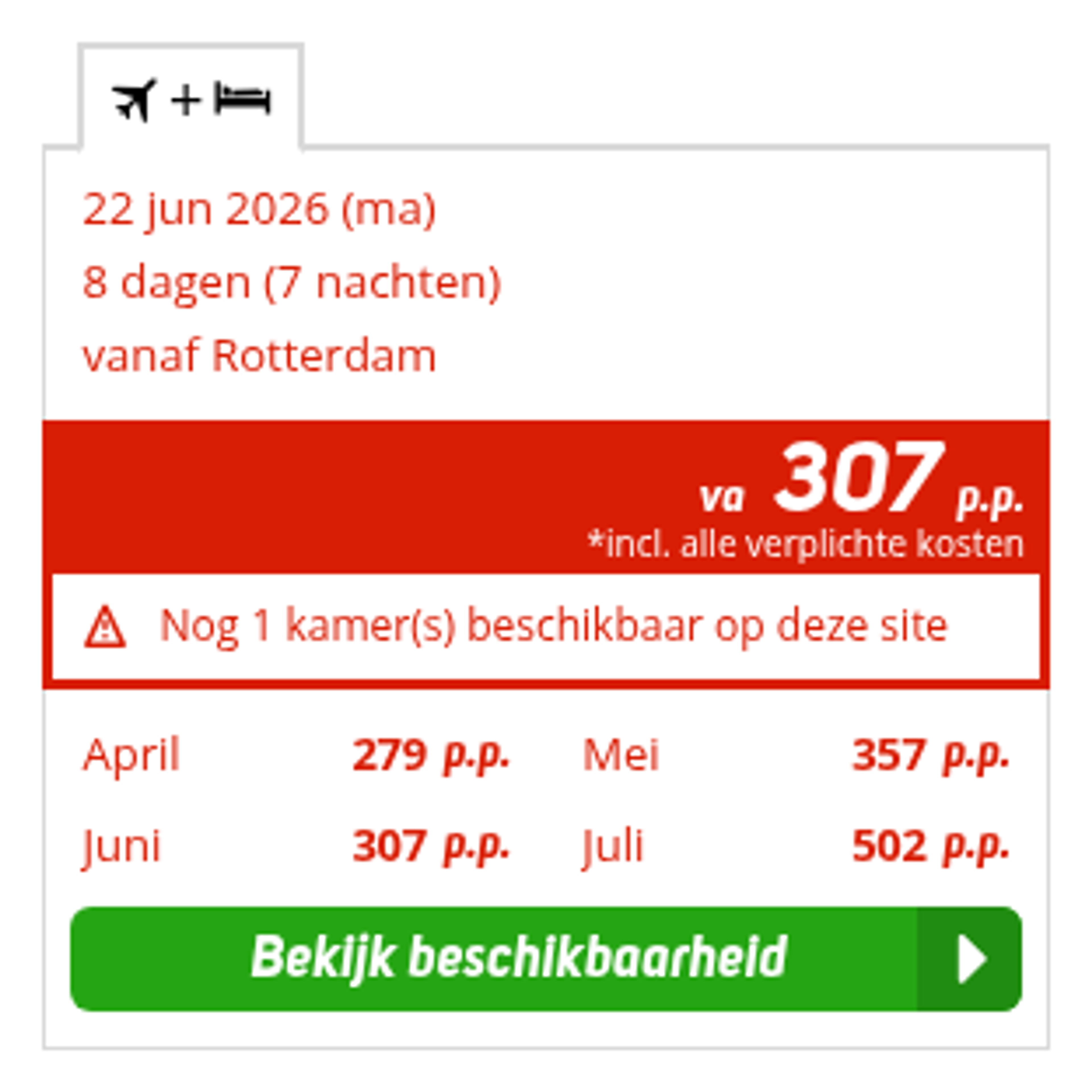 Boekingsvoorbeeld