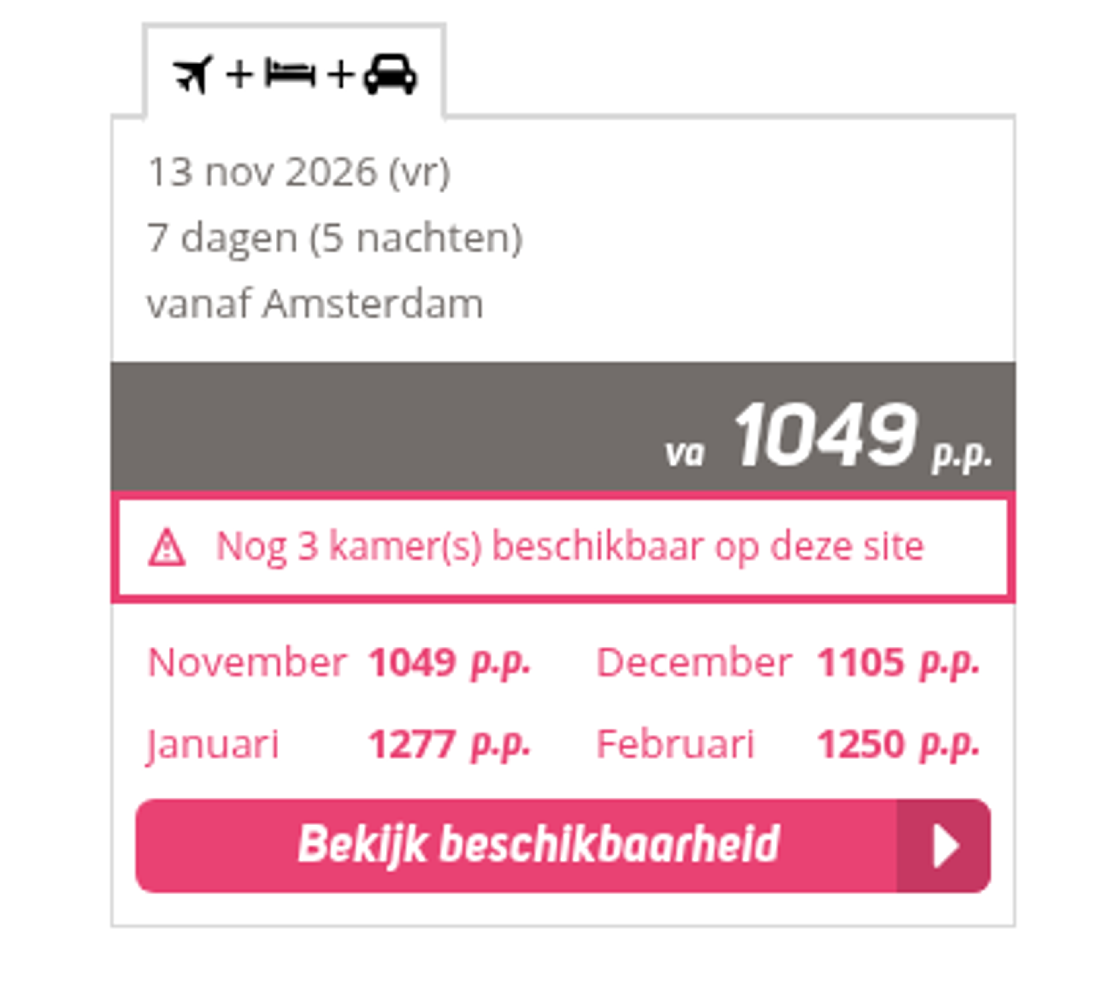 Boekingsvoorbeeld