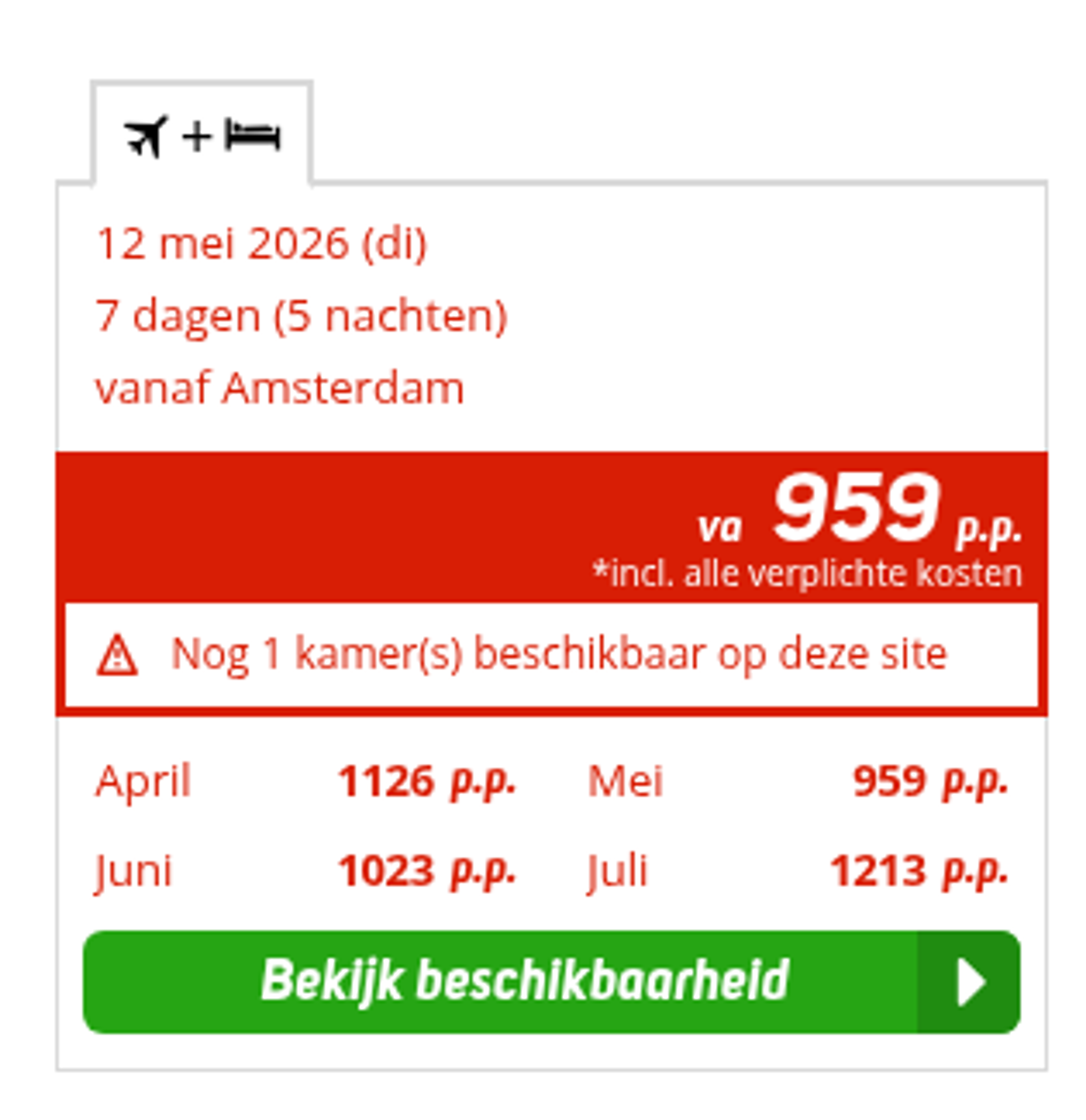 Boekingsvoorbeeld