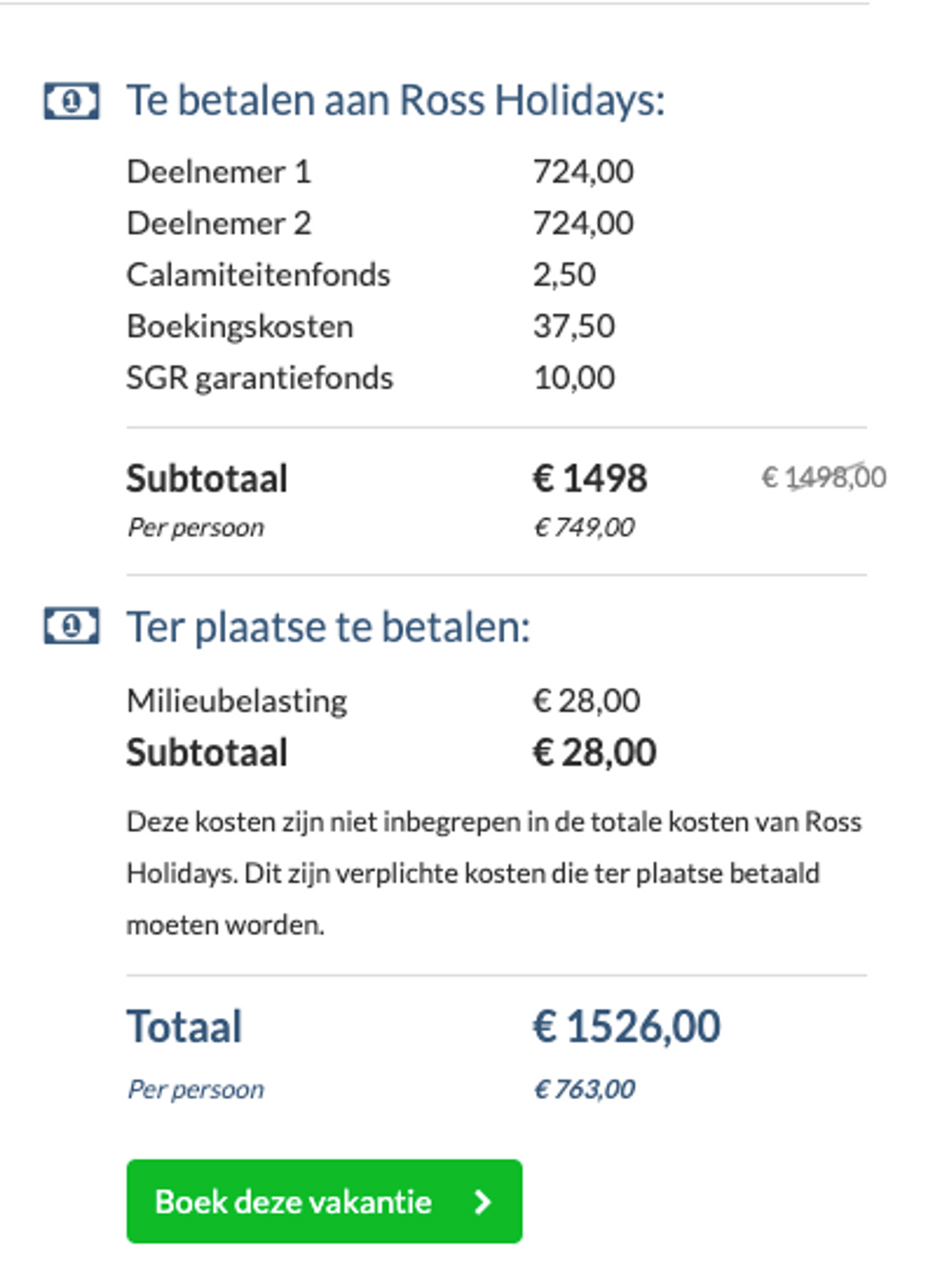 Boekingsvoorbeeld