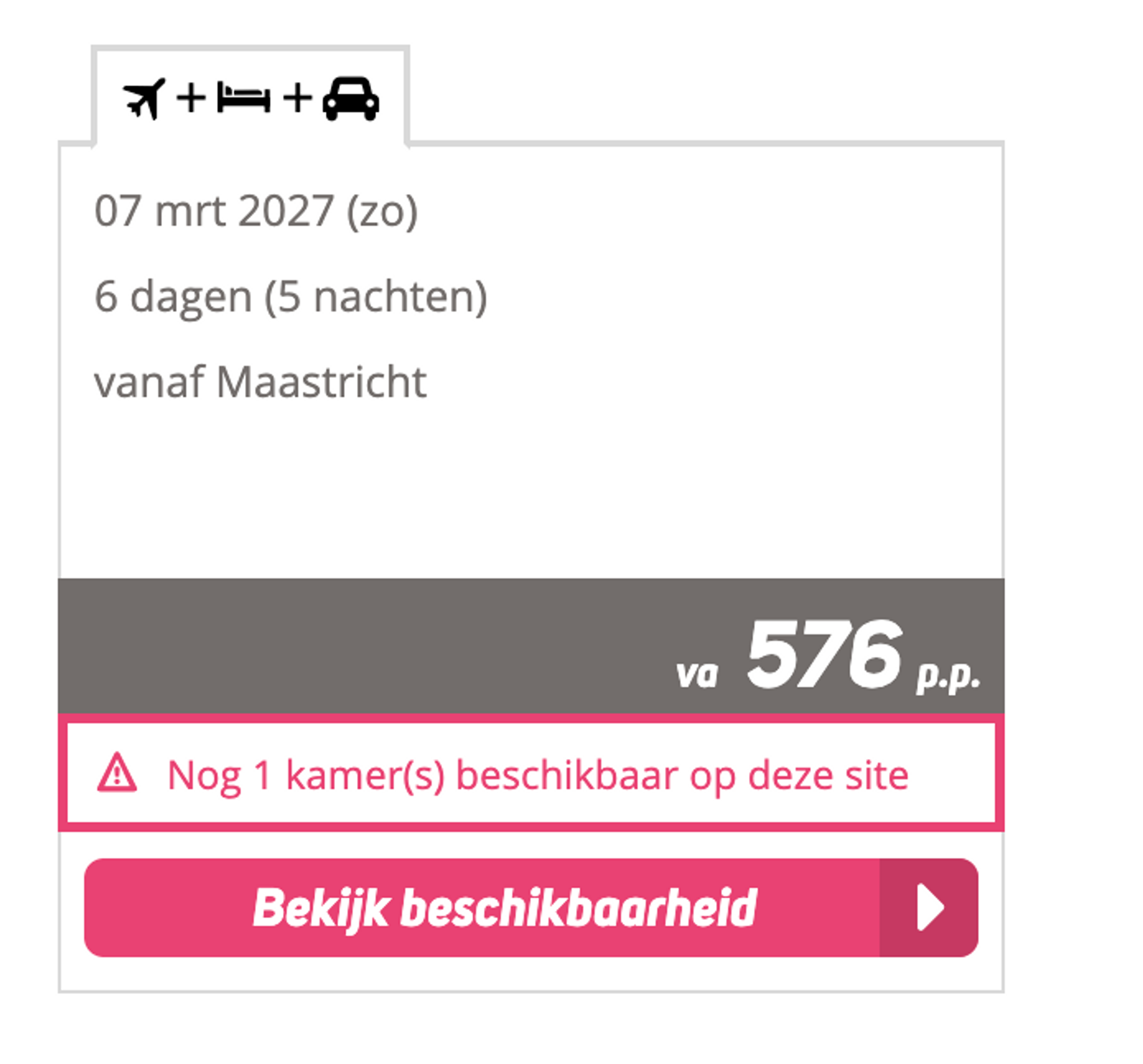Boekingsvoorbeeld