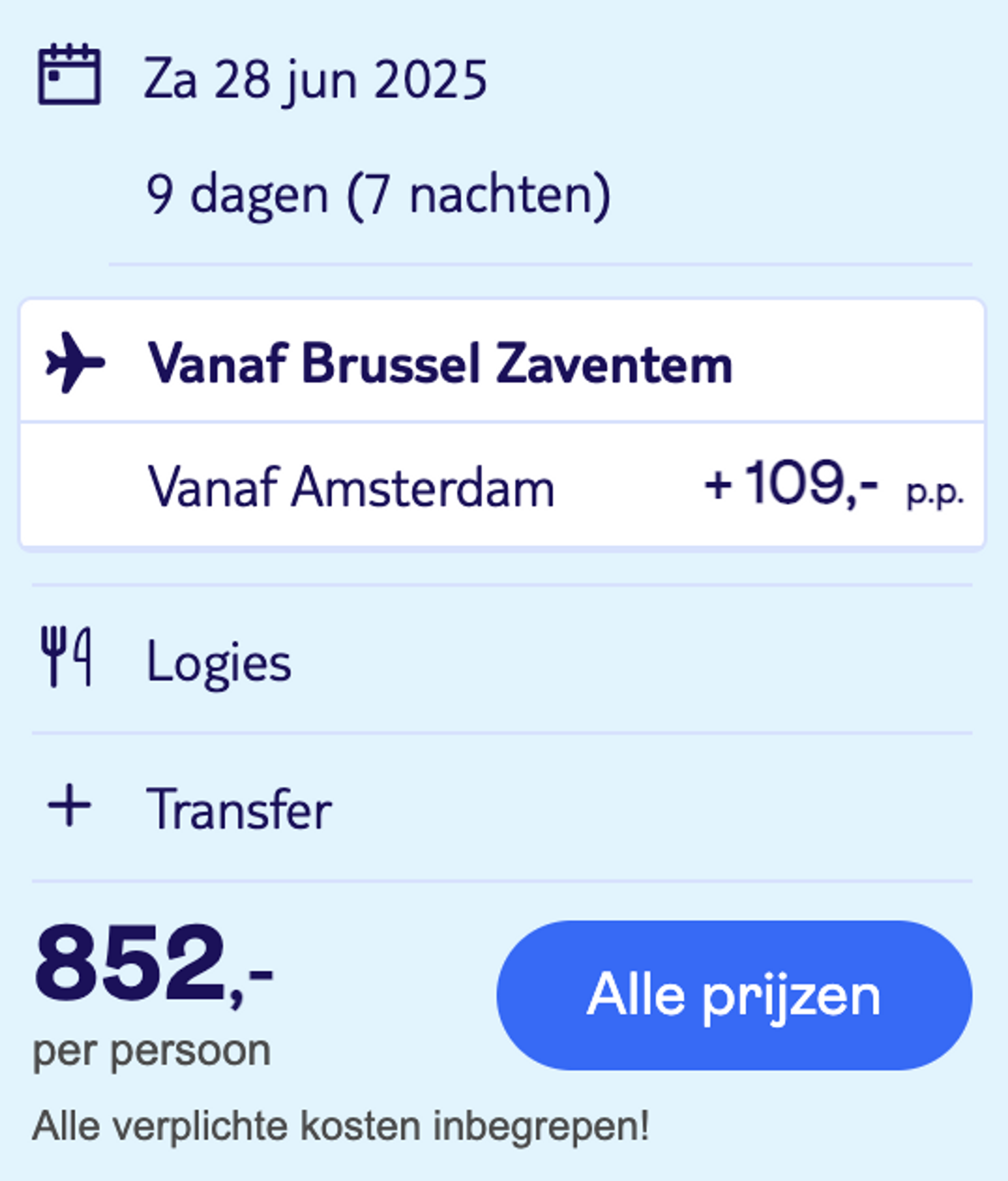 Boekingsvoorbeeld