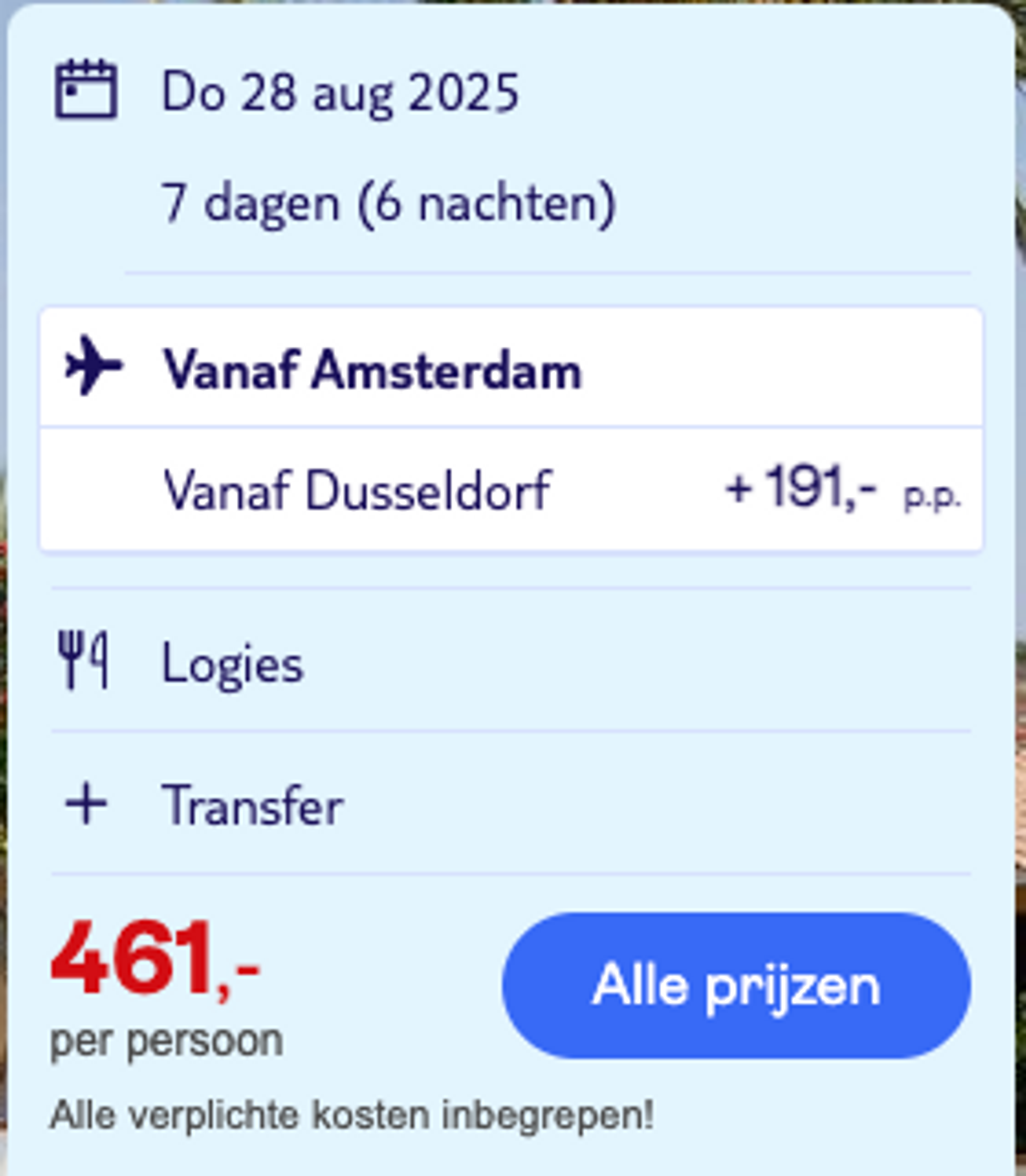 Boekingsvoorbeeld