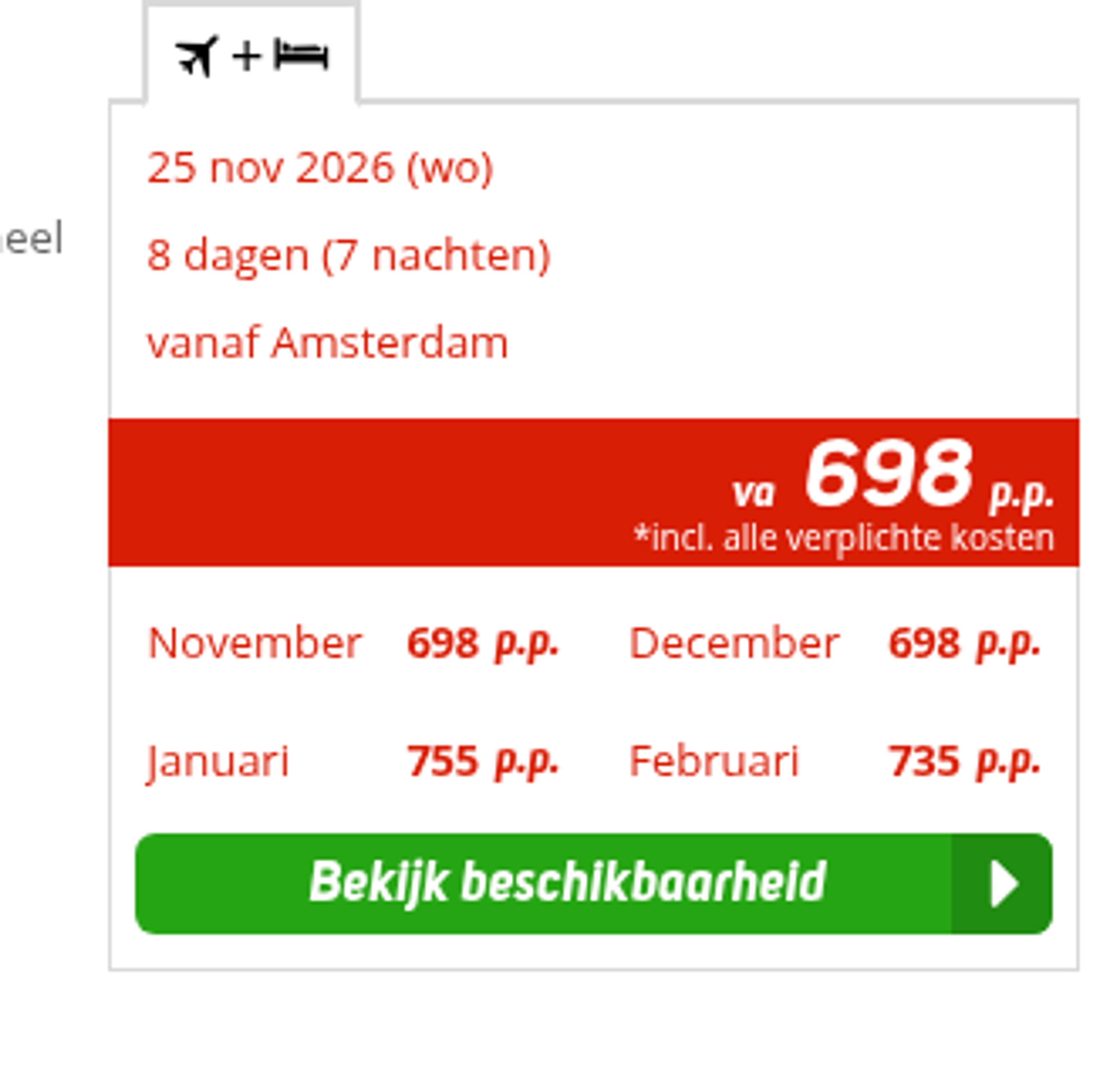 Boekingsvoorbeeld