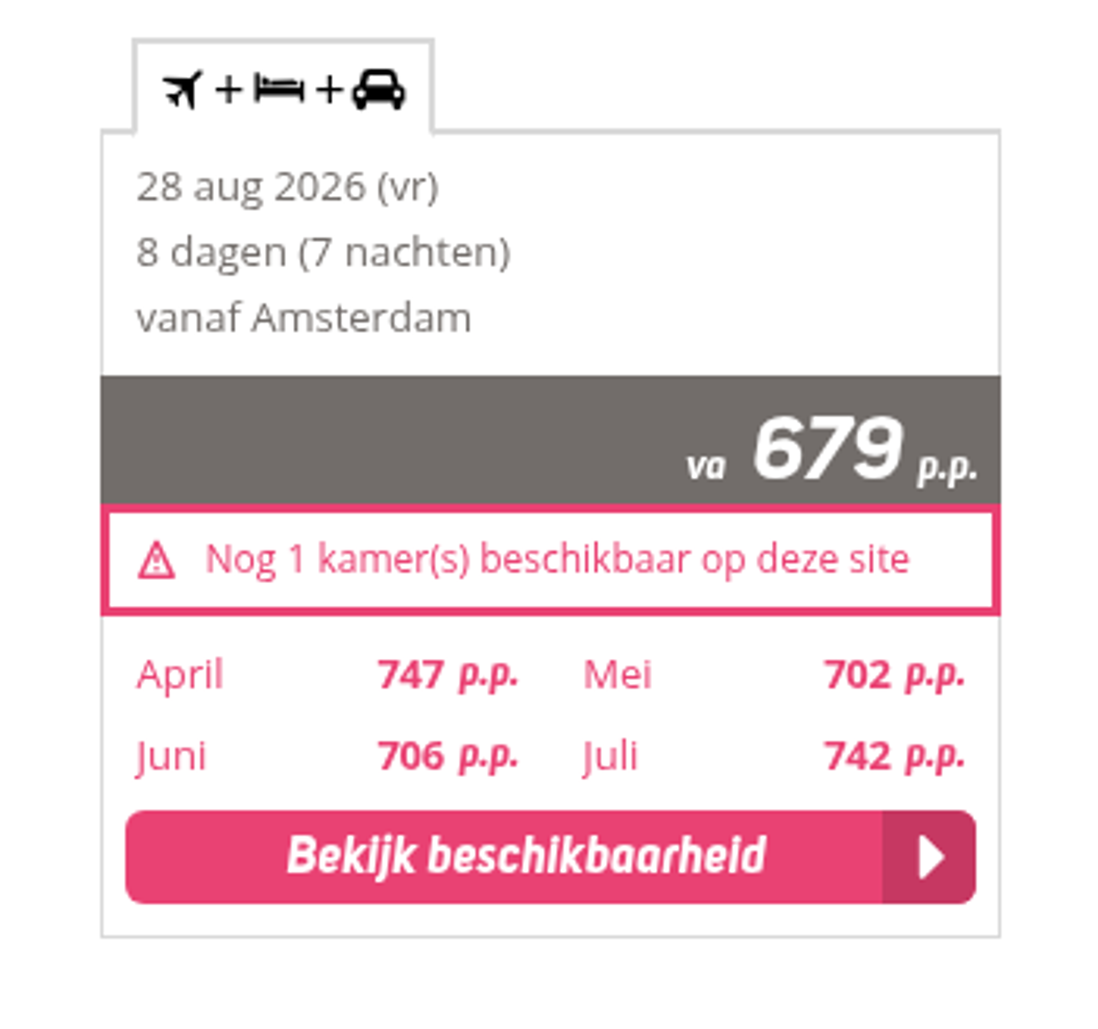 Boekingsvoorbeeld