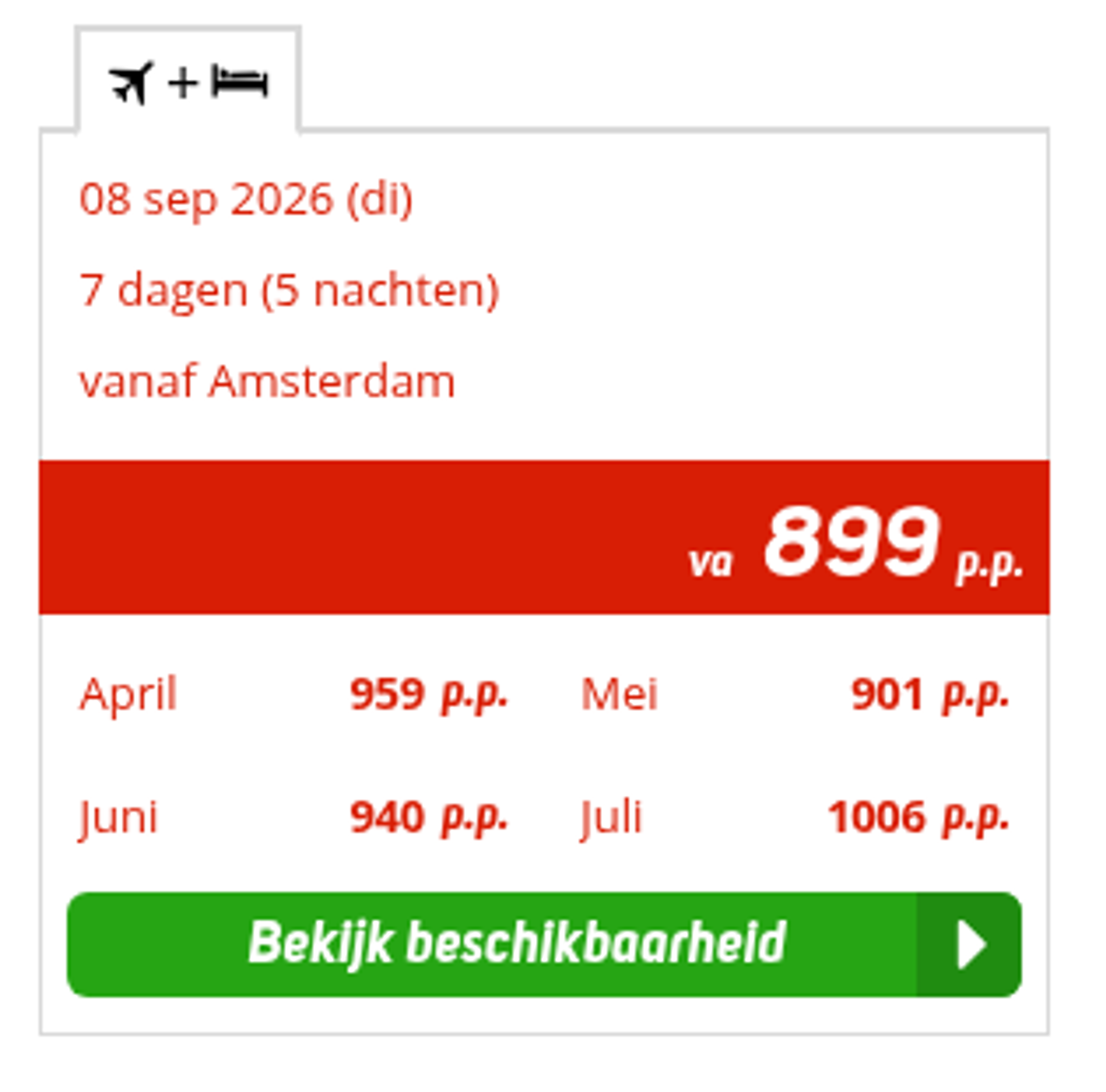 Boekingsvoorbeeld