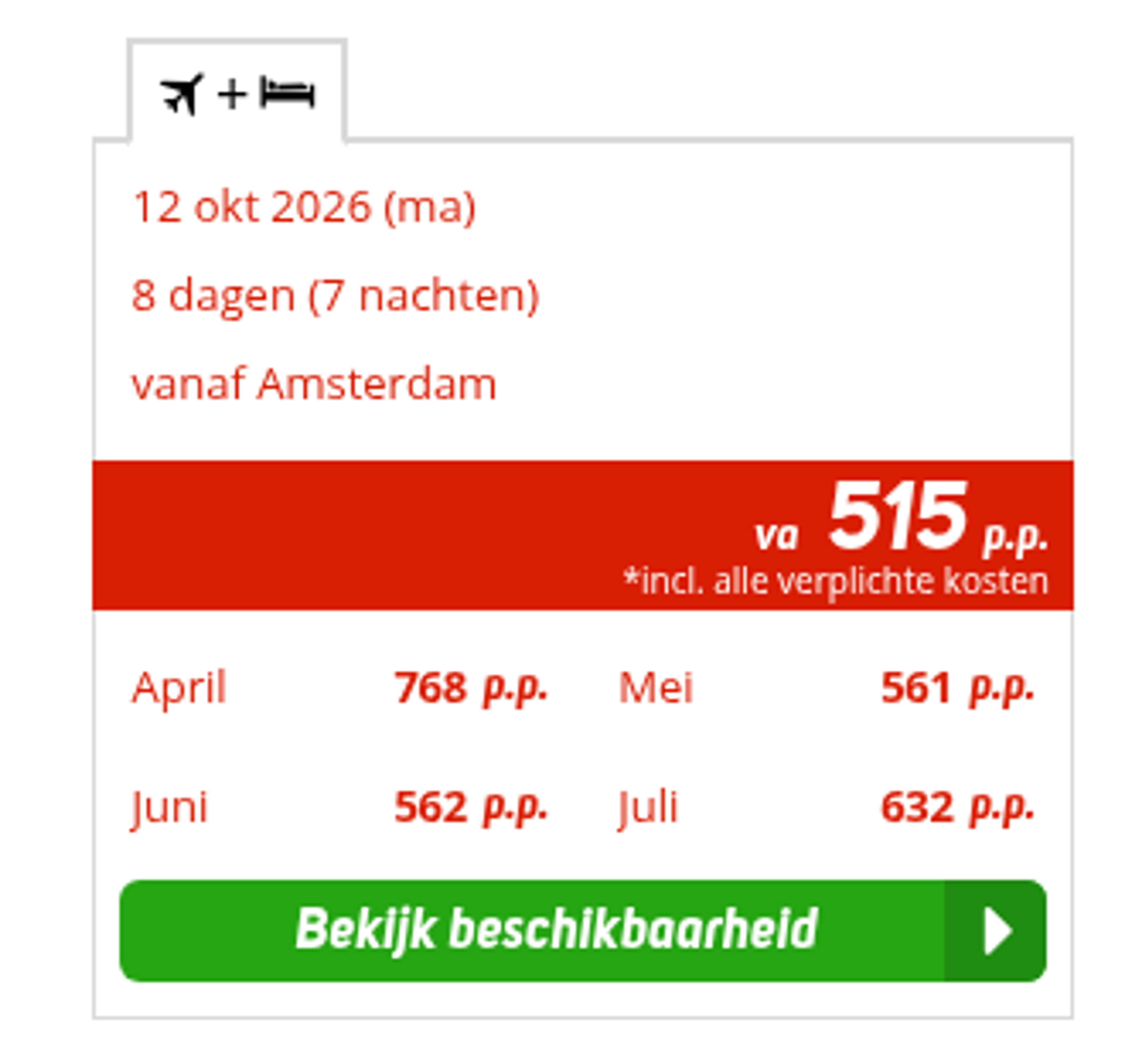Boekingsvoorbeeld
