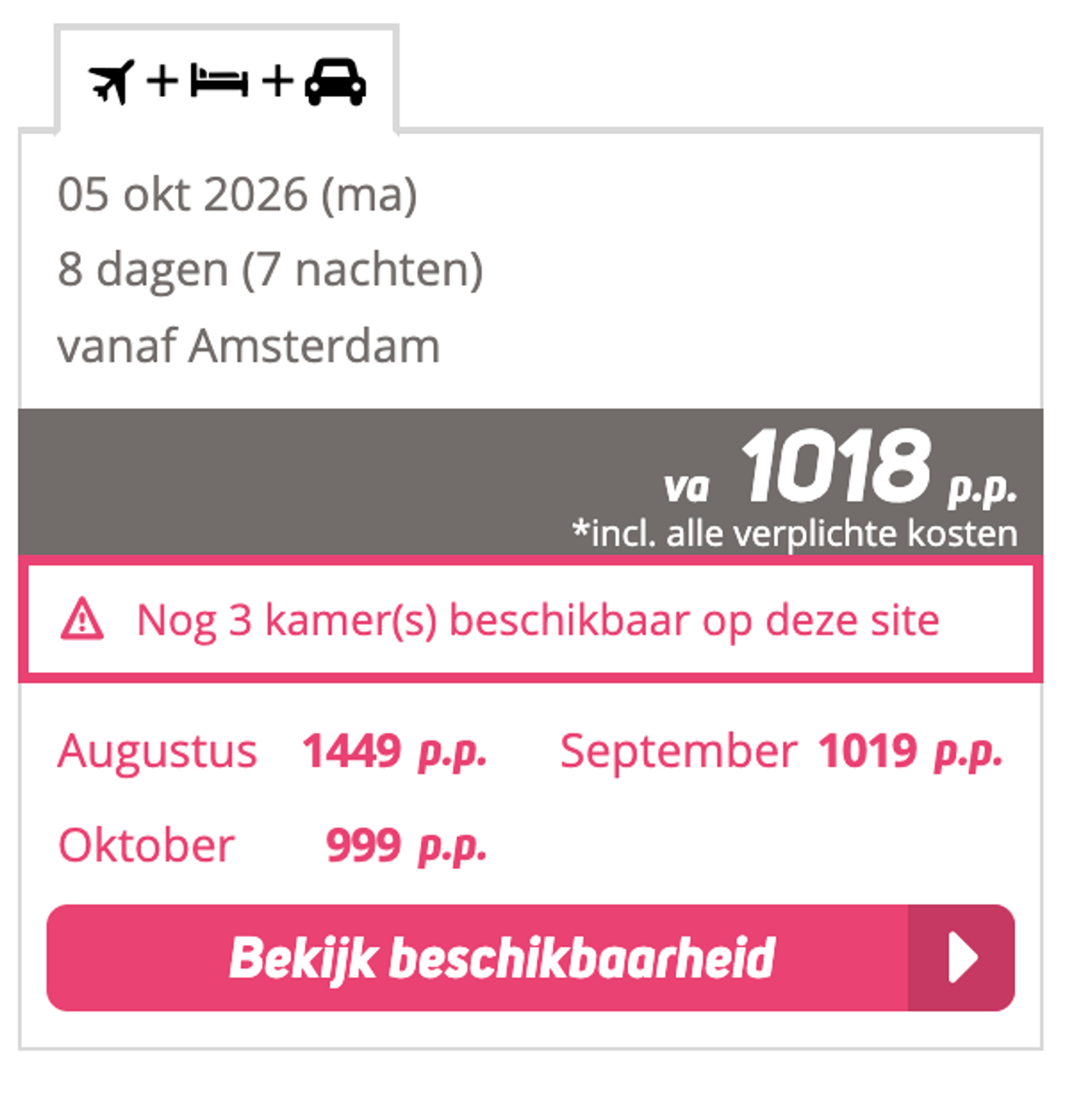 Boekingsvoorbeeld